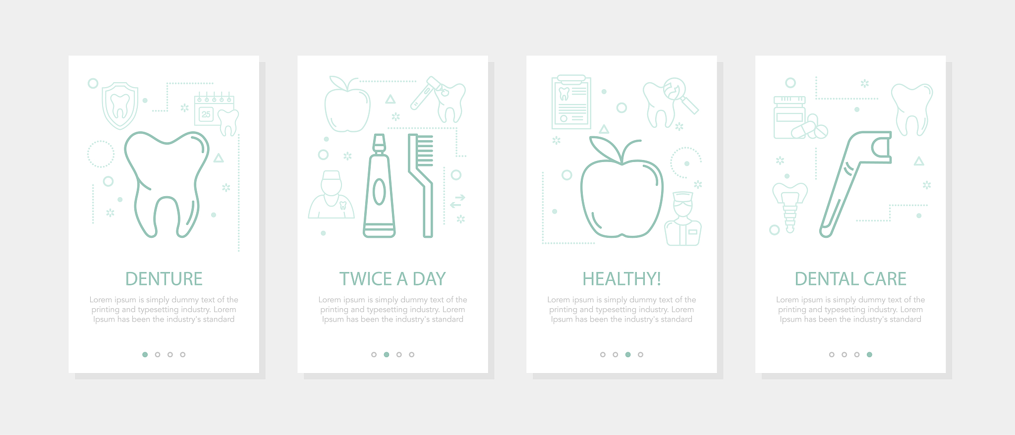 vector four vertical mobile banners for dentistry medicine -02