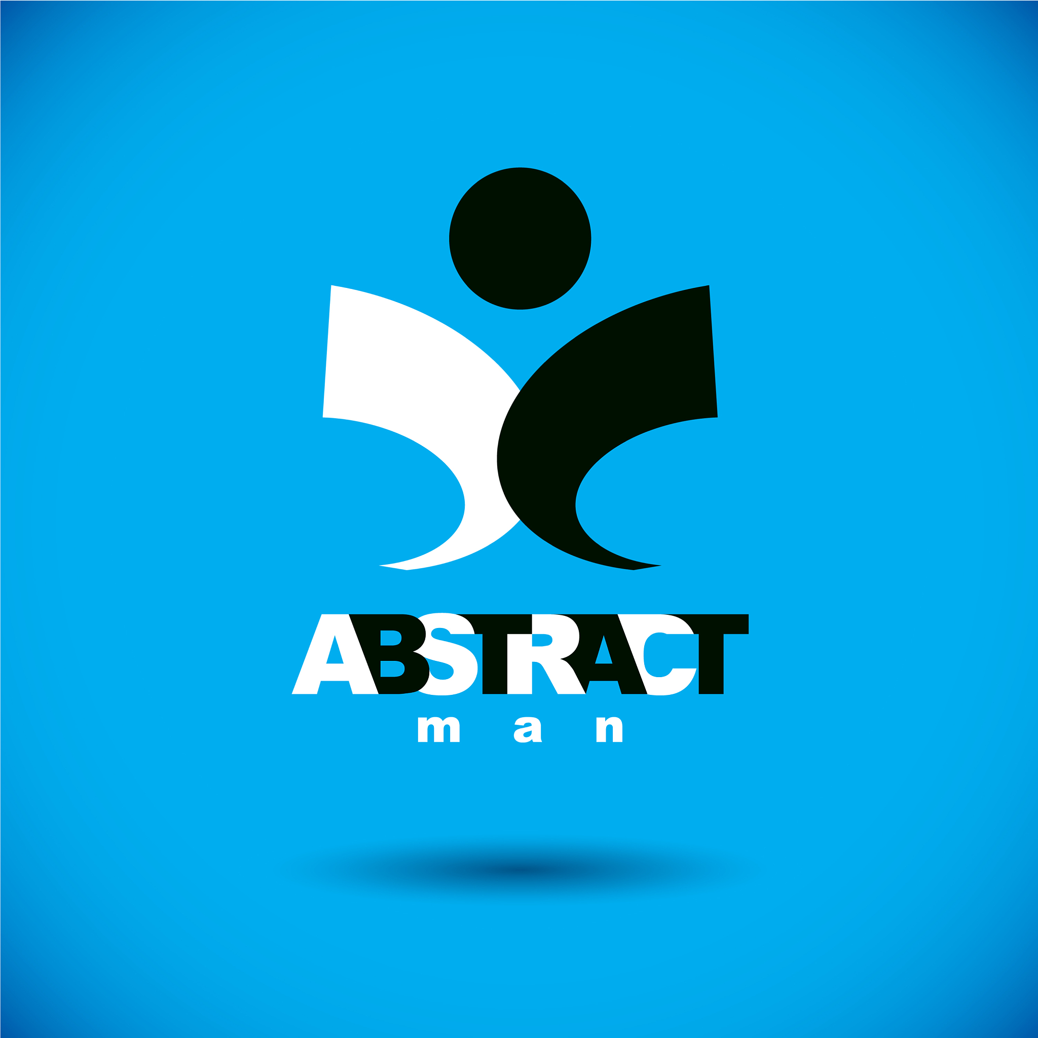 happy abstract human with reaching up successful