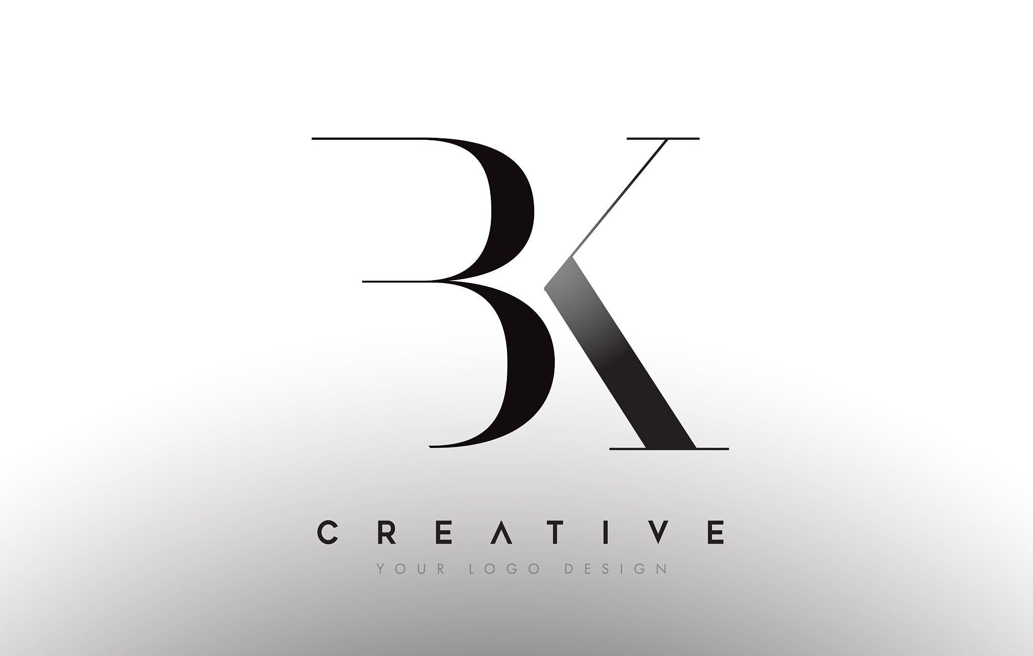 bk letter design logo logotype icon concept