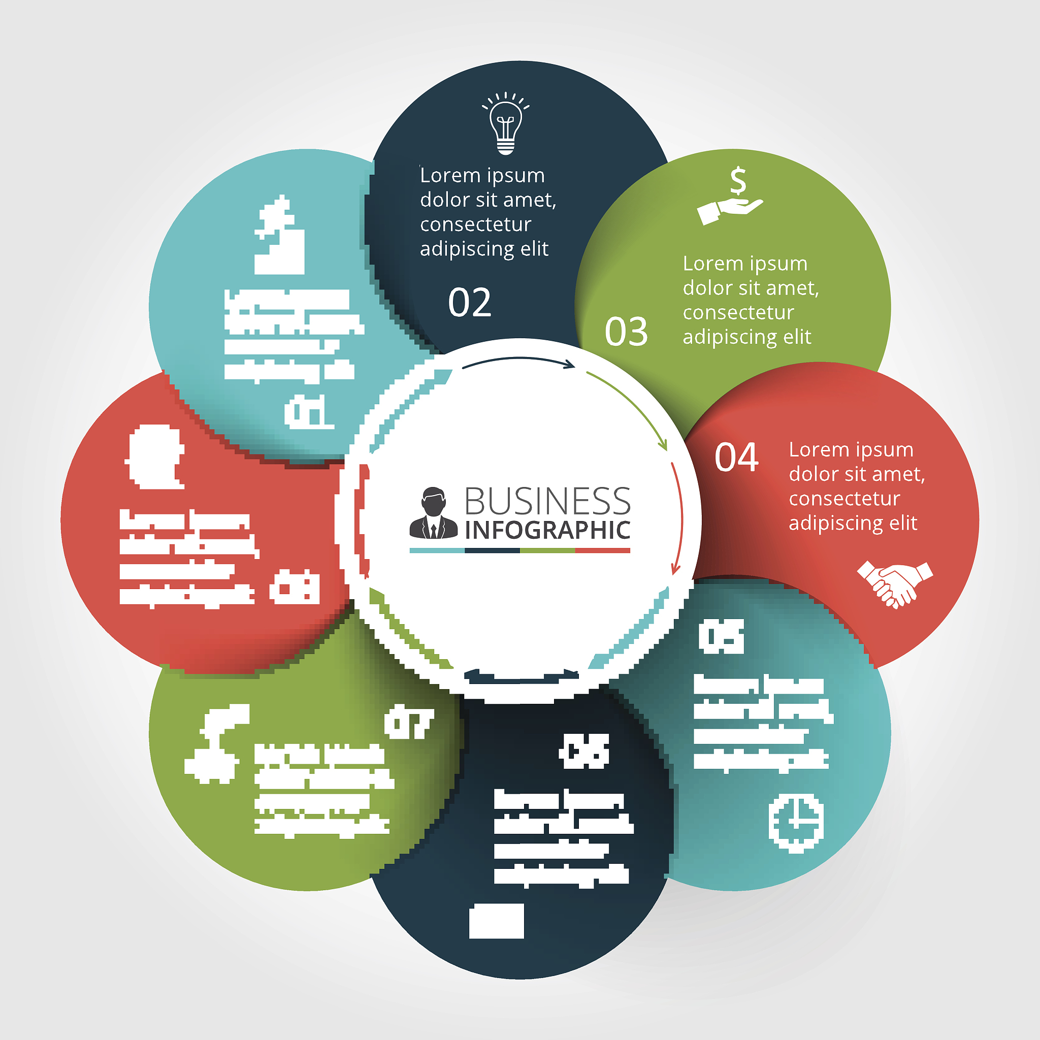 vector circle element for infographic.