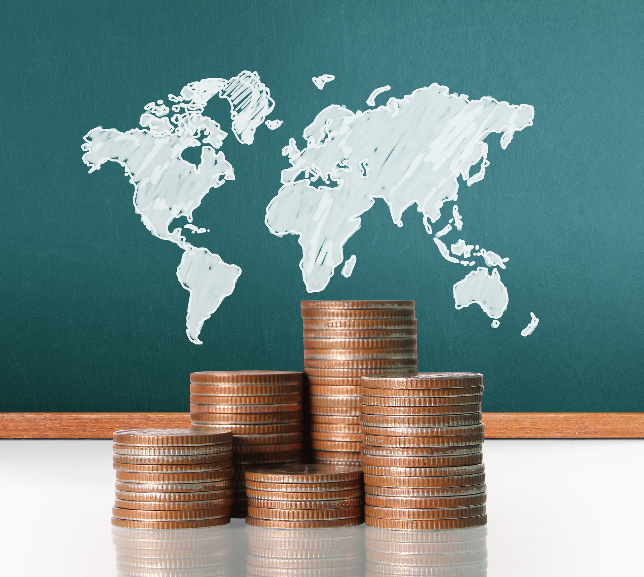 coins graph stock market