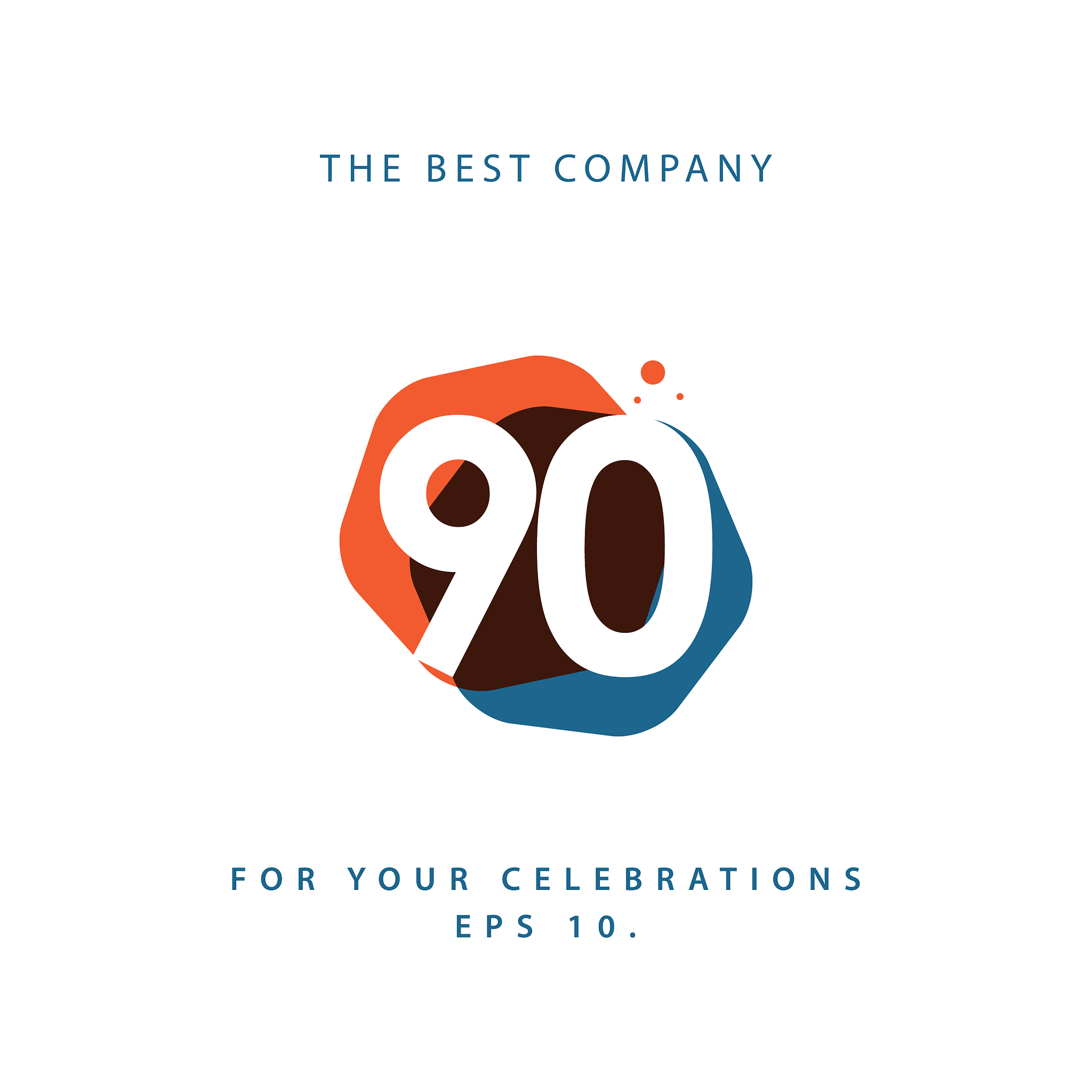 90 year anniversary template design