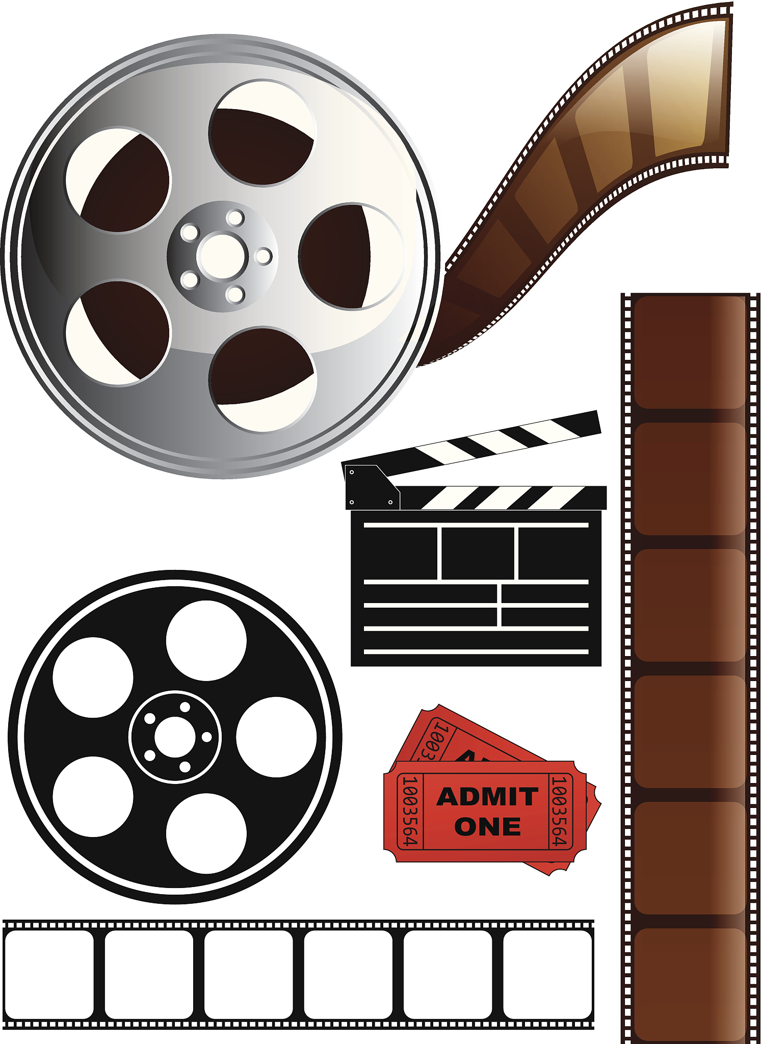 film and movie icon set