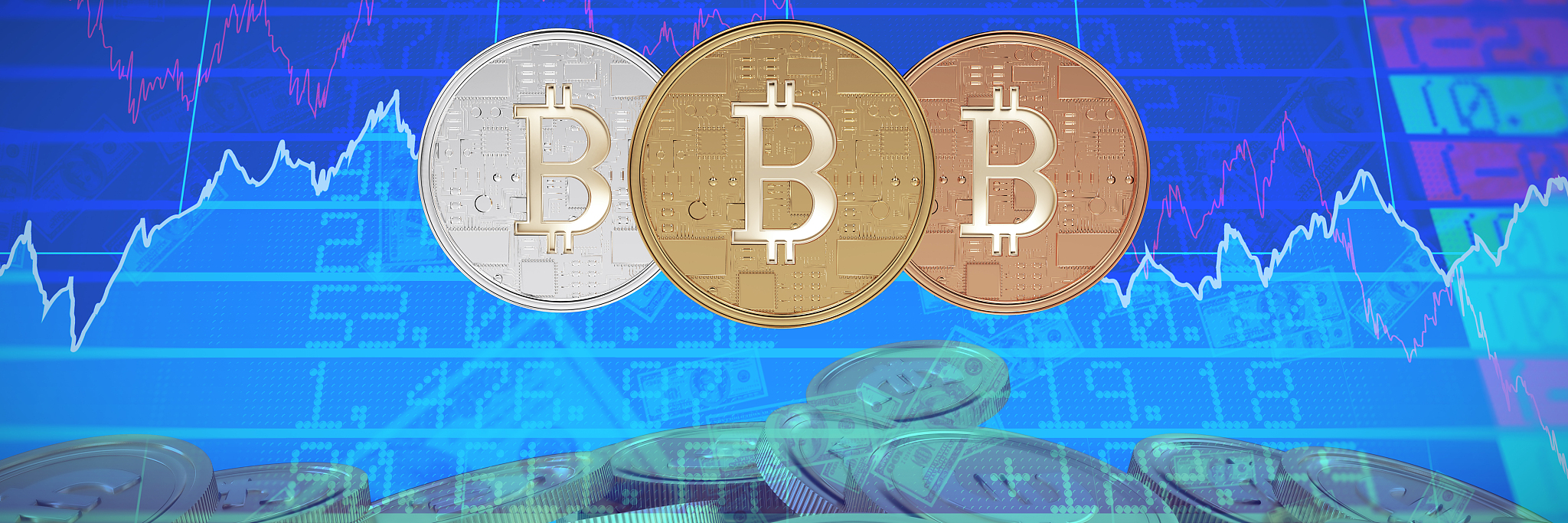 composite image of bitcoin