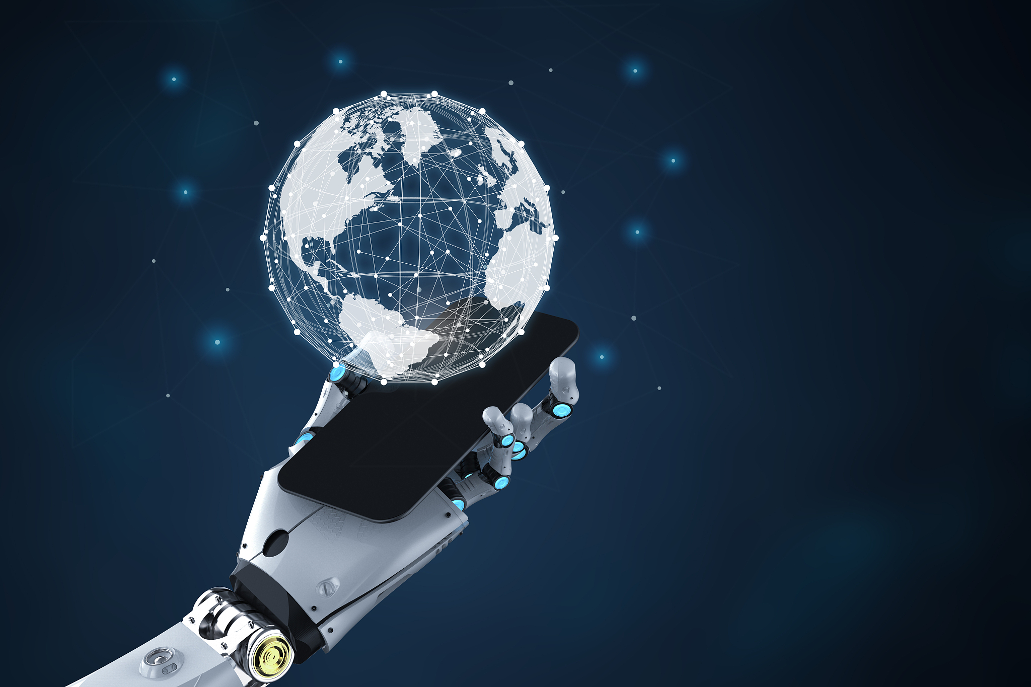 robot with global connection