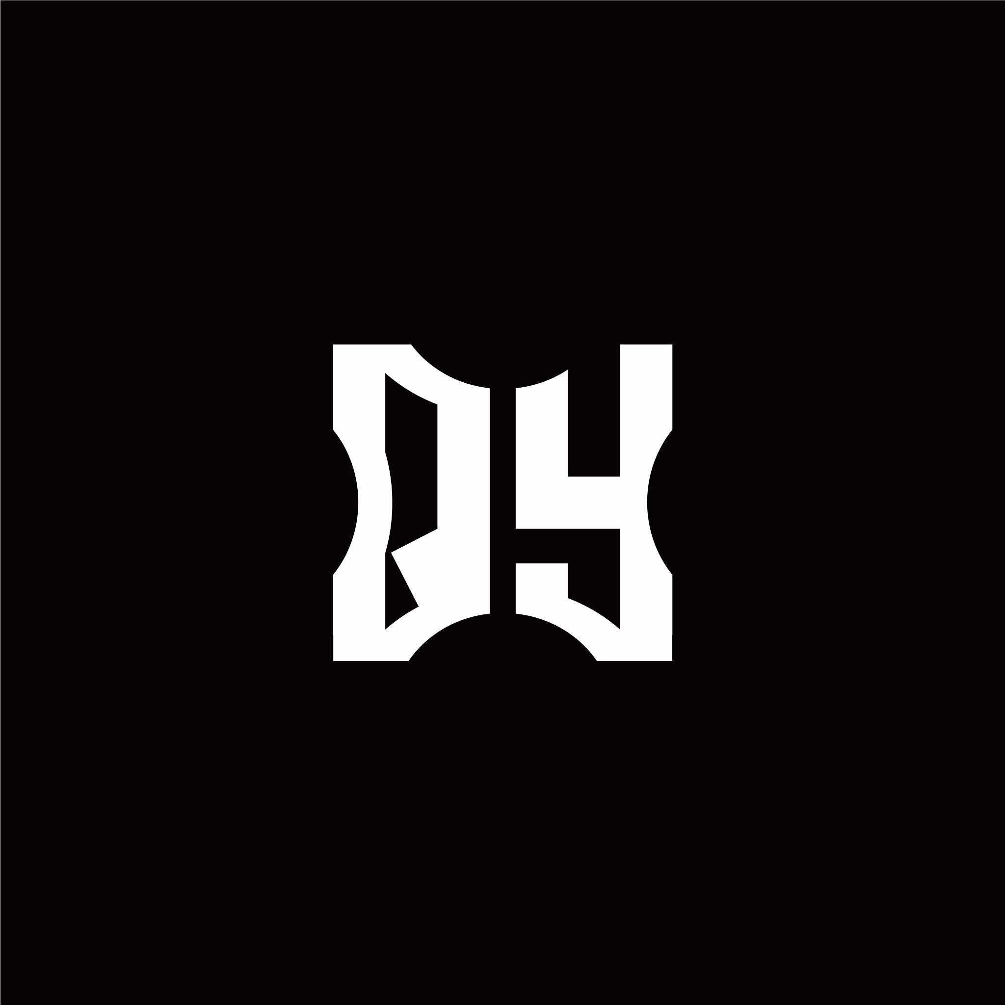 qy logo monogram with pieces cut elements design