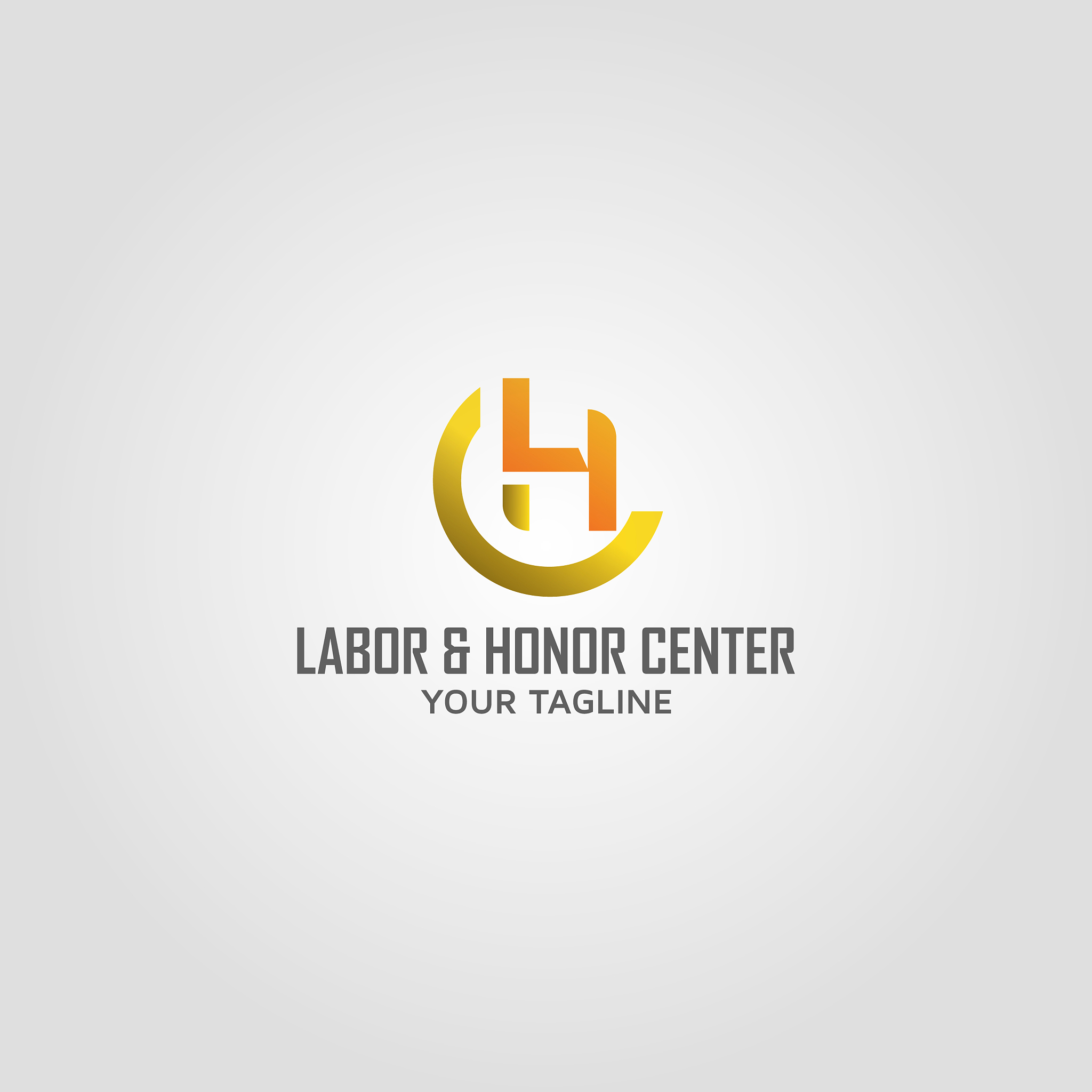 letter lhc logo design template