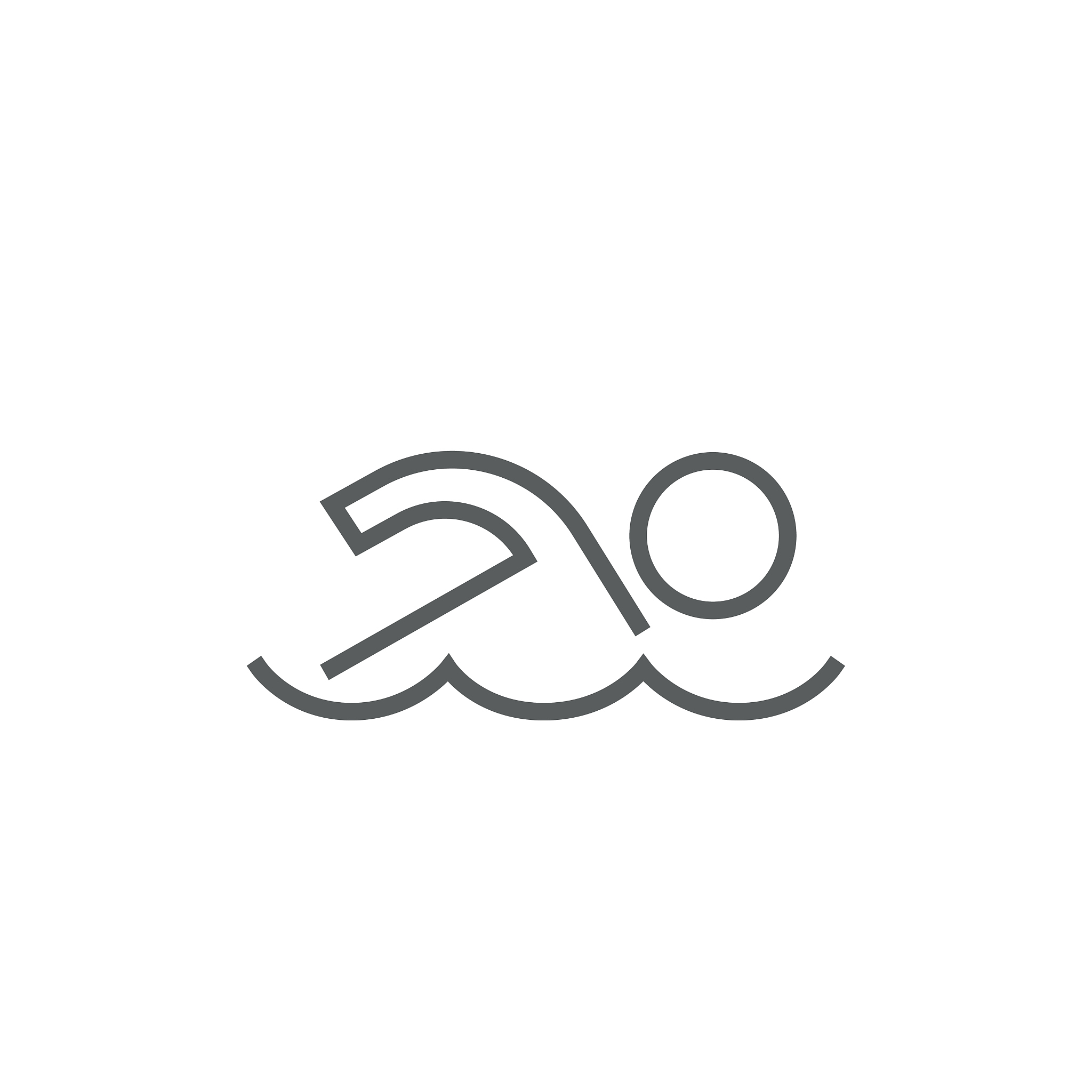 swimmer line icon