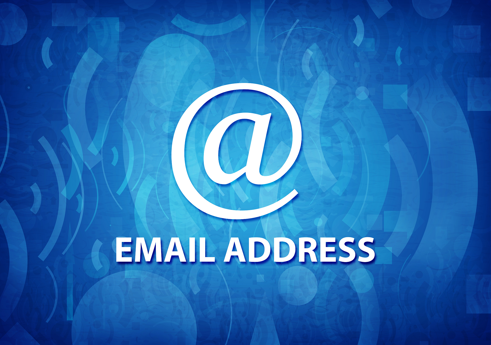 email address cyan blue background