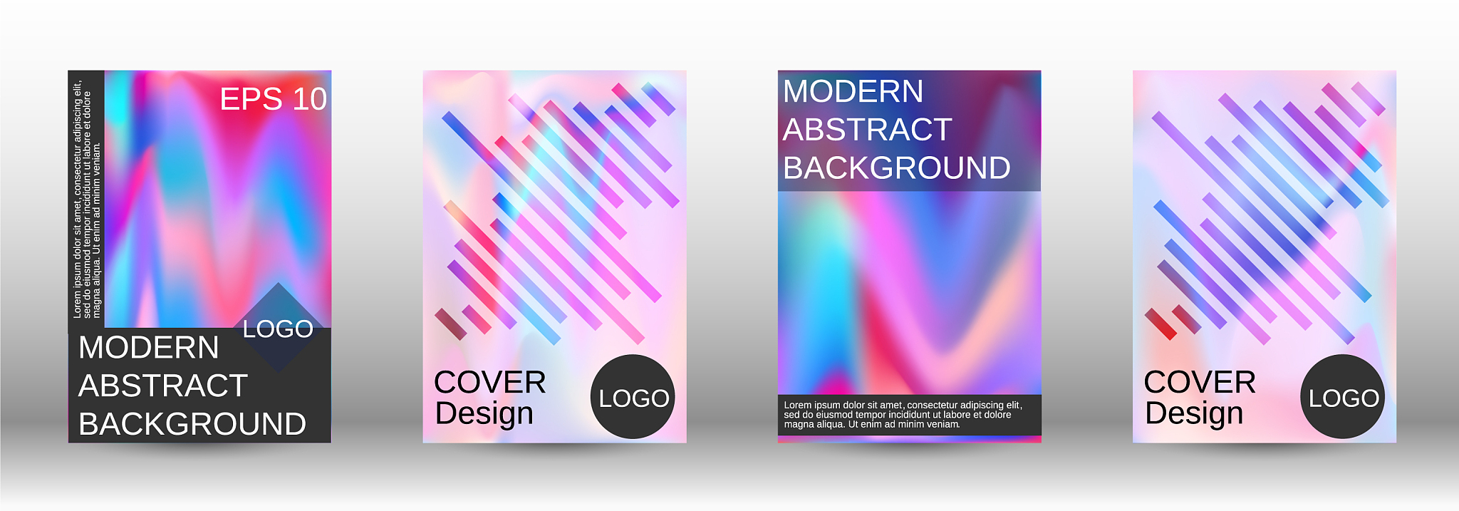set for liquid holographic abstract backgrounds