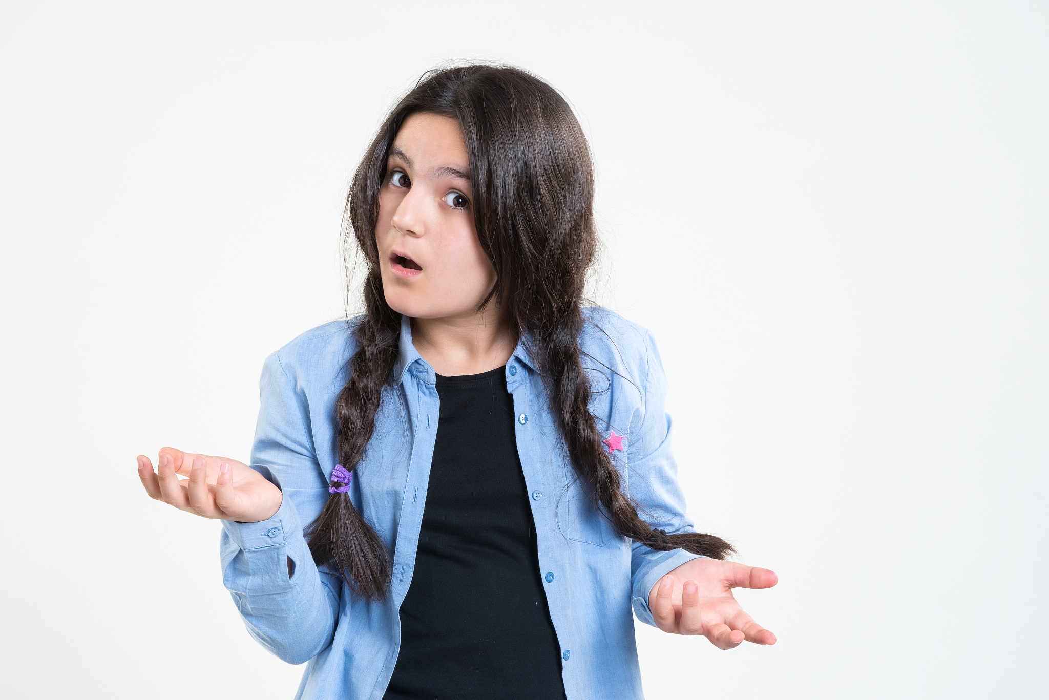 very surprised girl