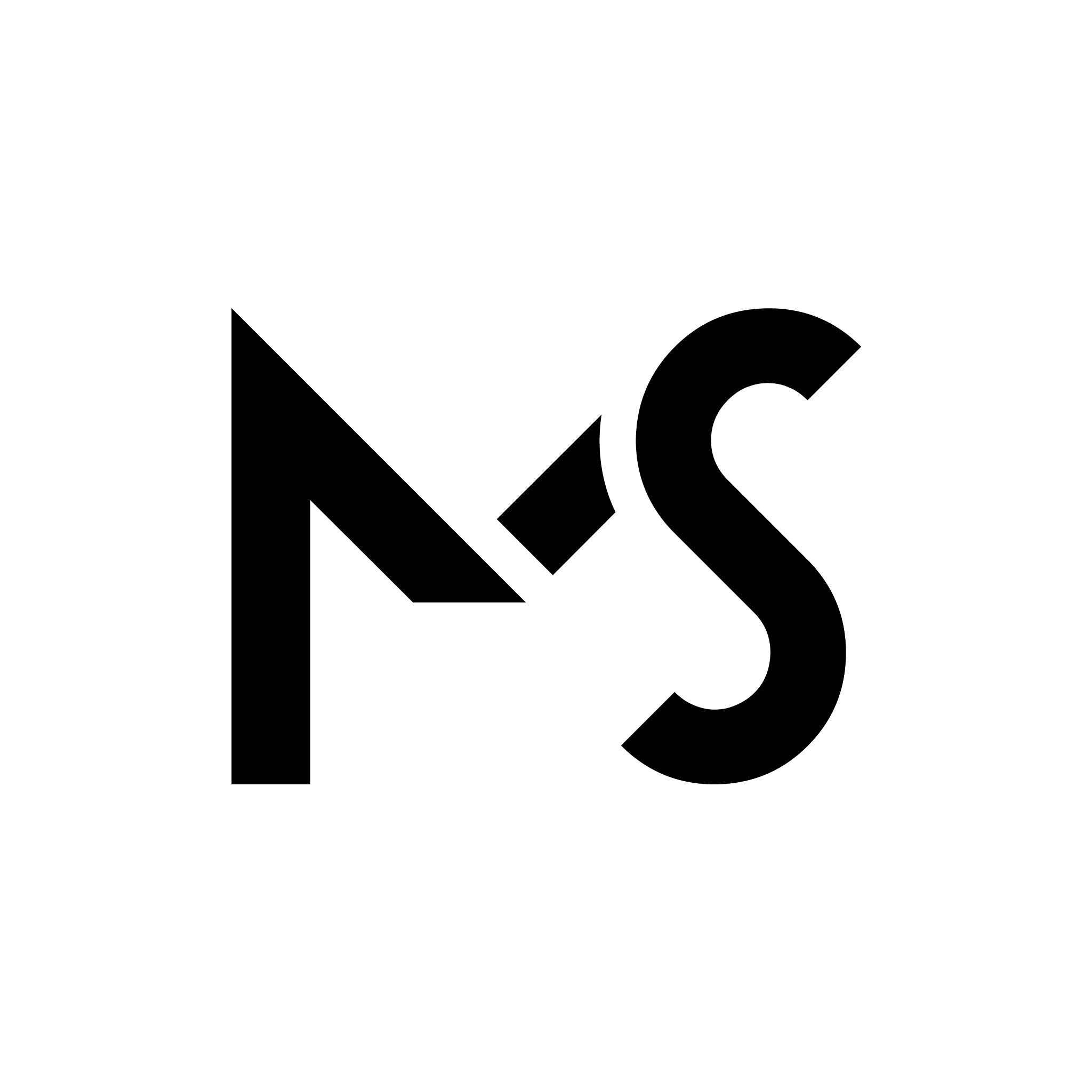 initial ms letter logo design template abstract