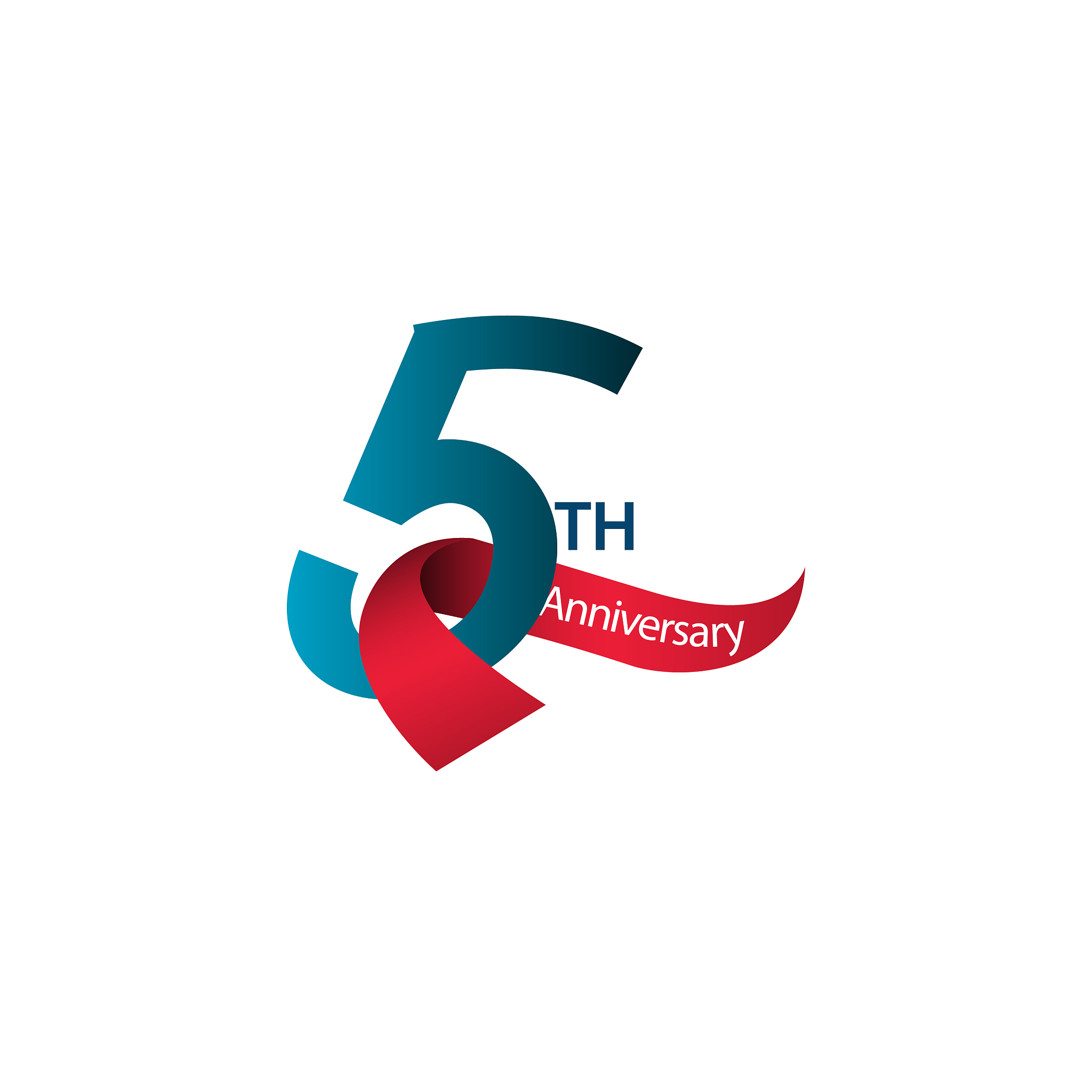 5 th anniversary template design
