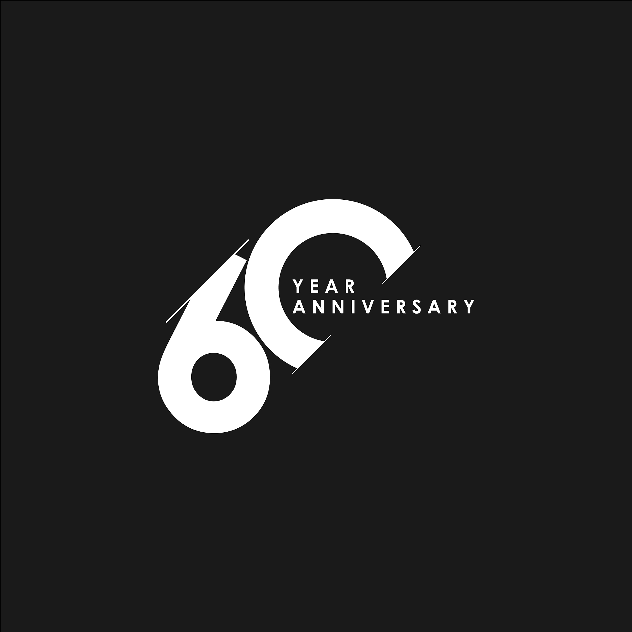 60 years anniversary template design