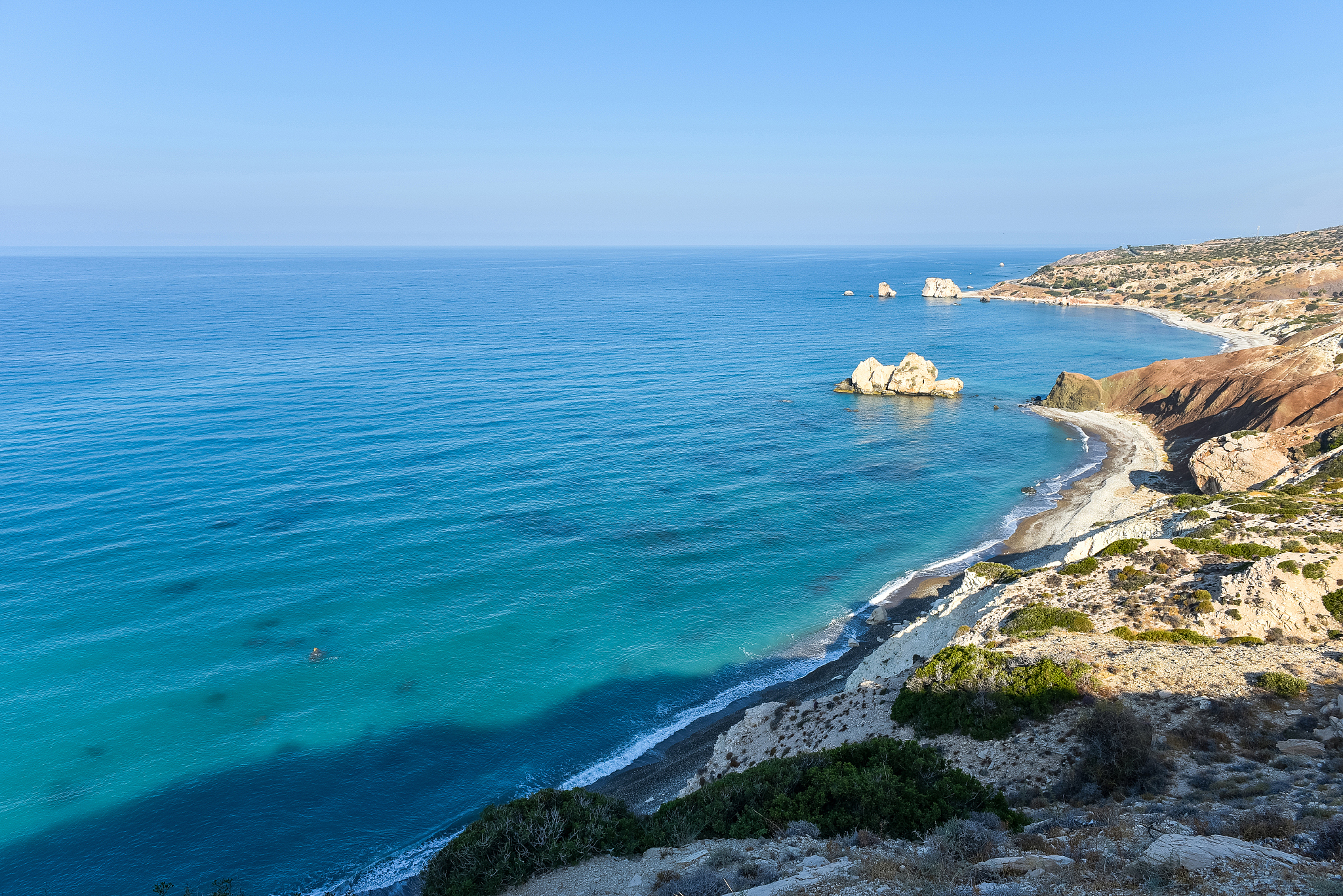 panorama of rocky coast