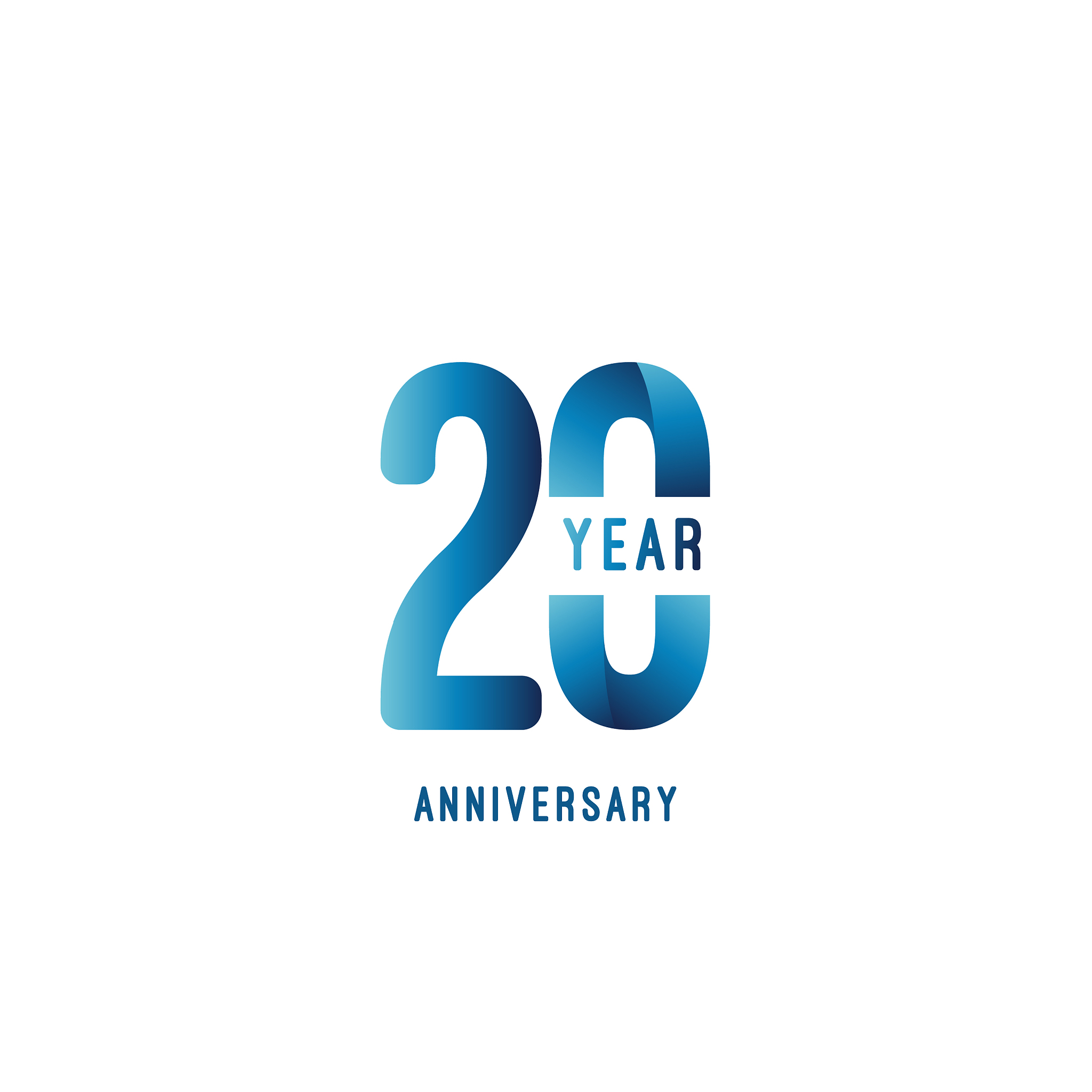 20 year anniversary template design