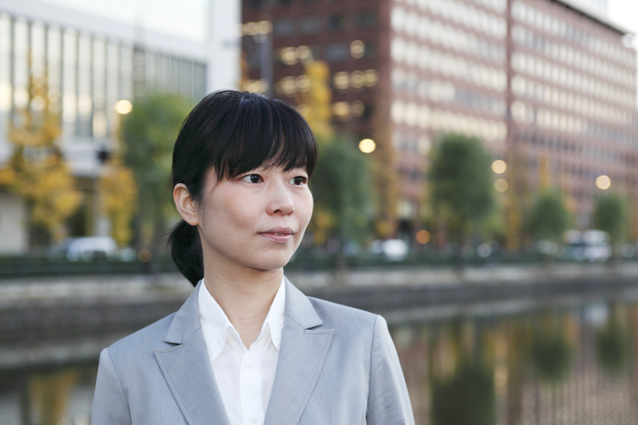 river prior to the japanese business woman