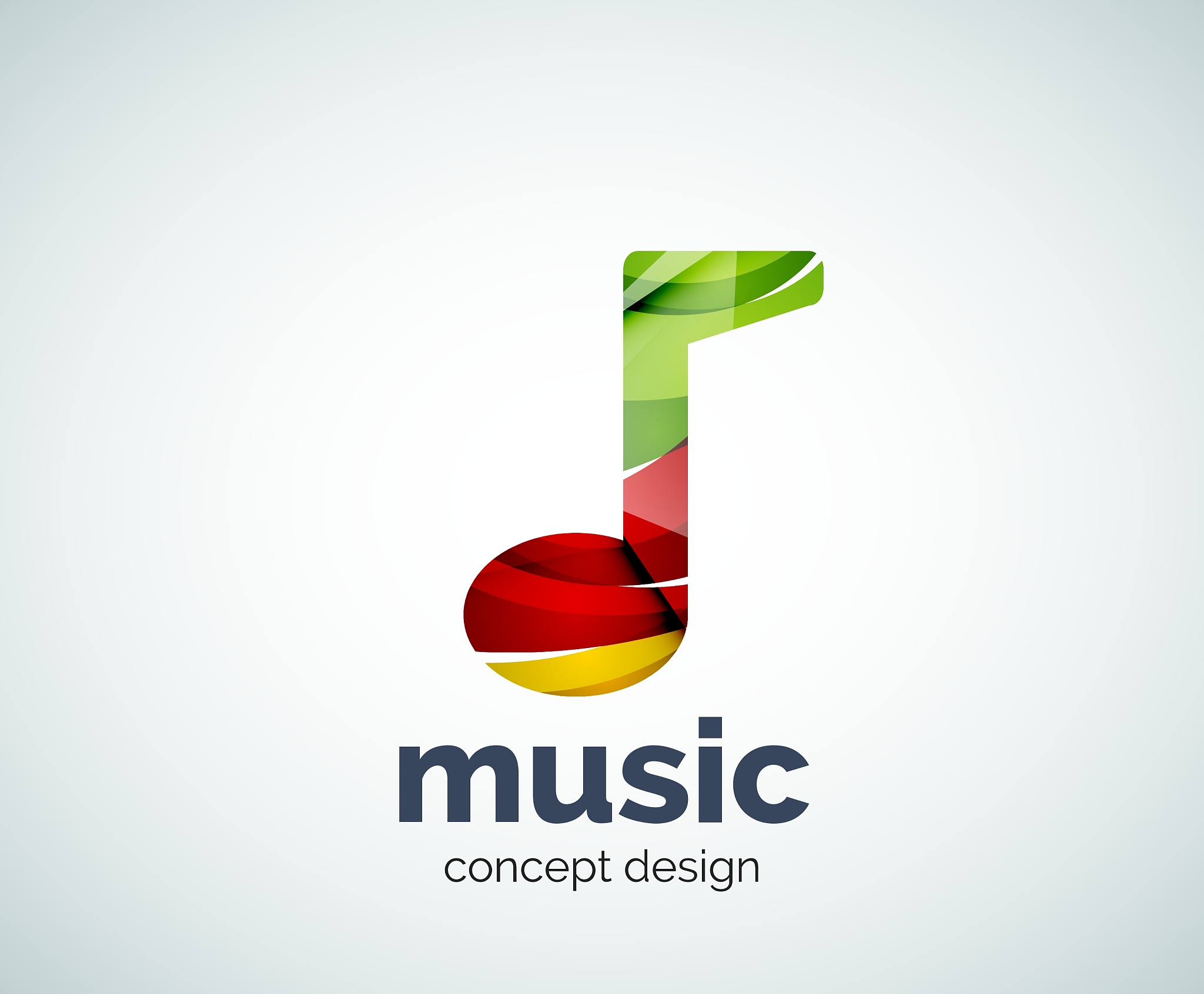 music note logo template