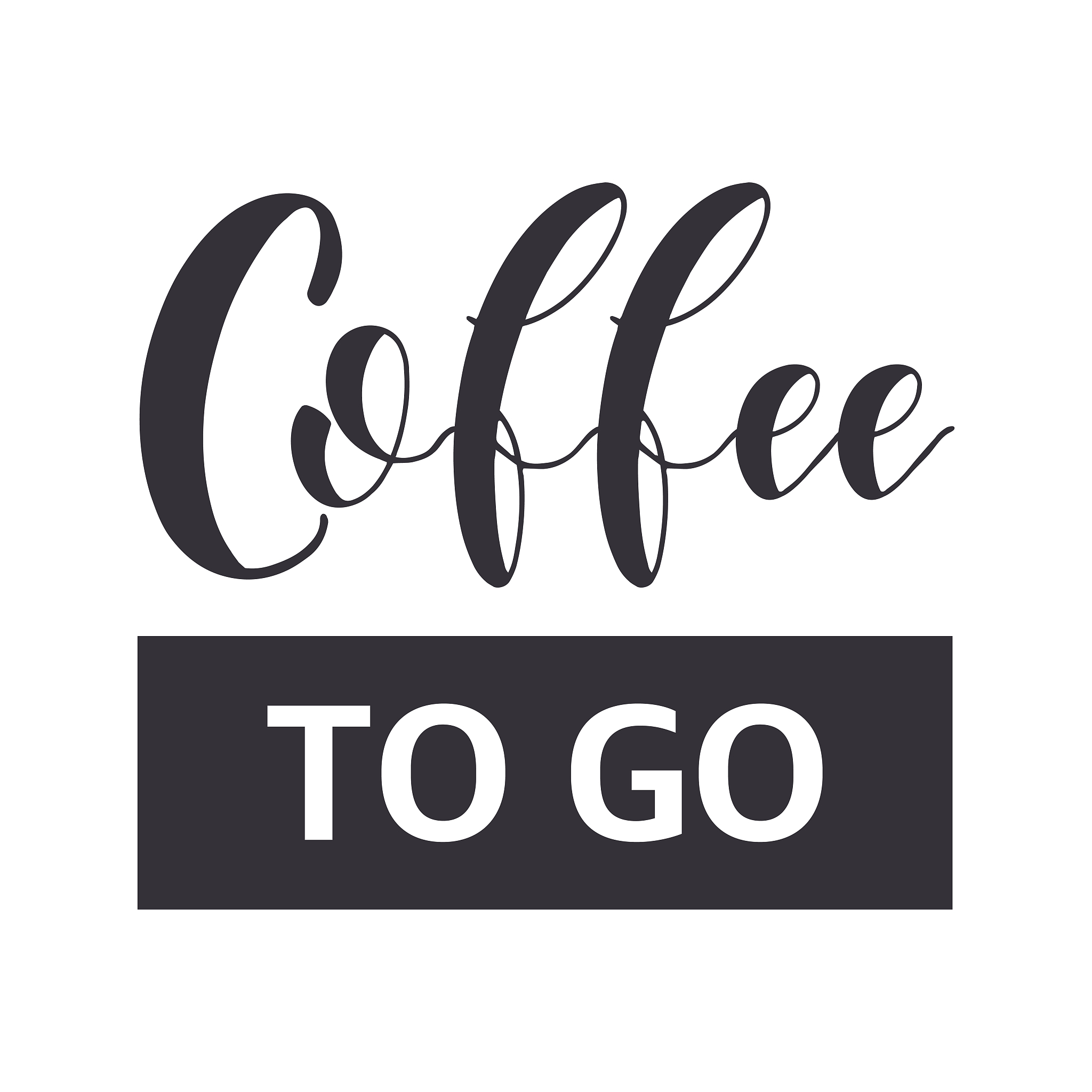 lettering sets of coffee quotes.