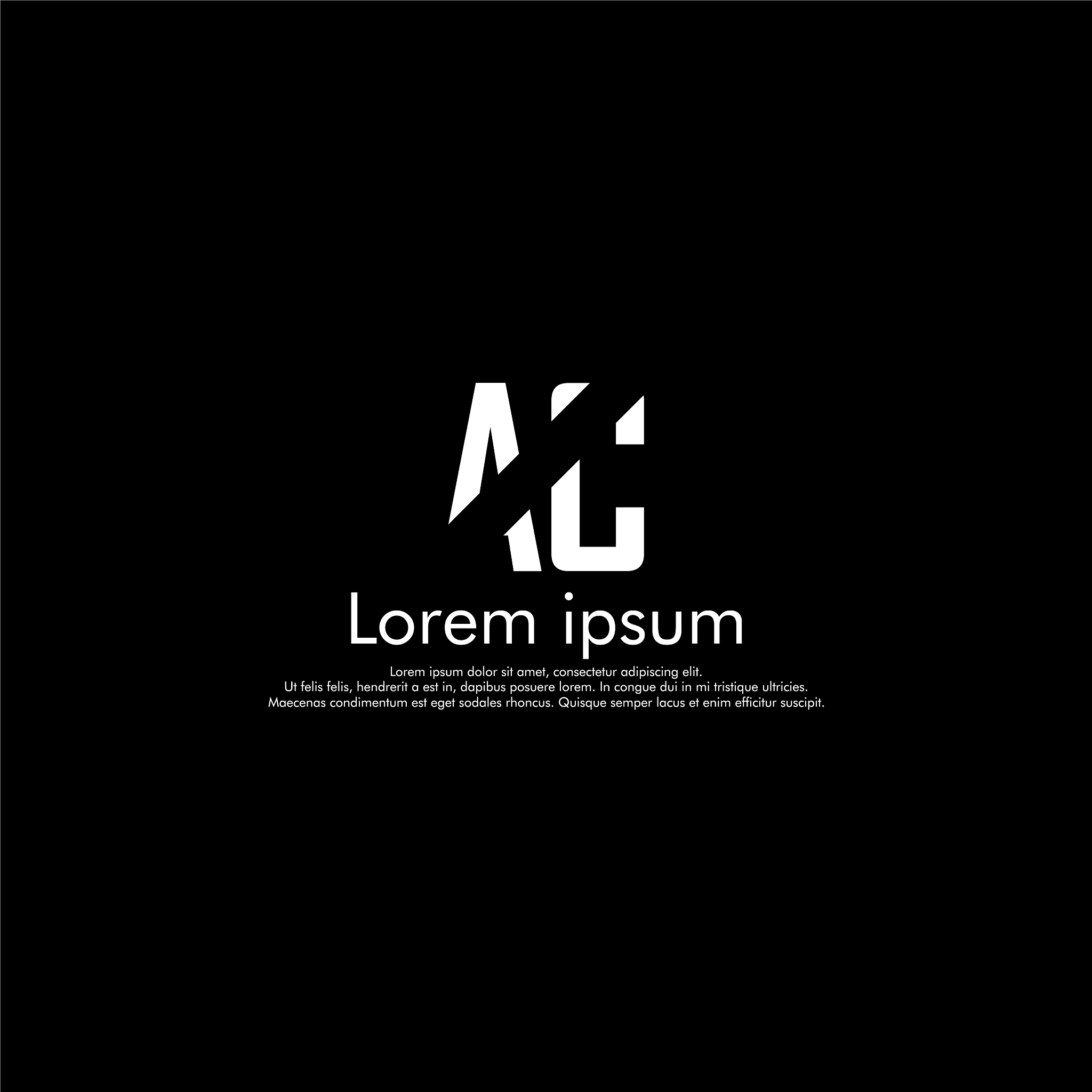 ac initial abstract logo concept for your company
