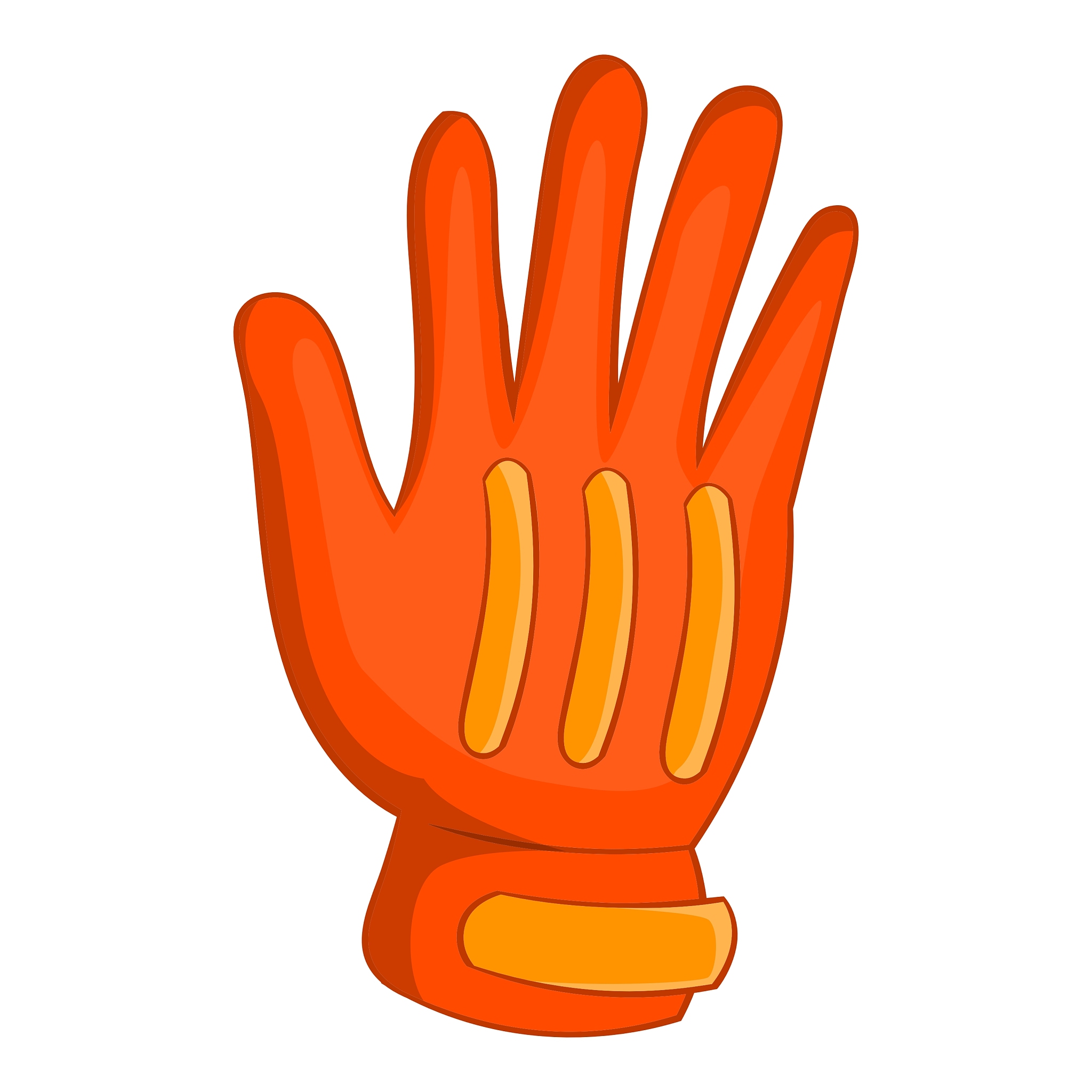 snowboard sport glove icon cartoon style