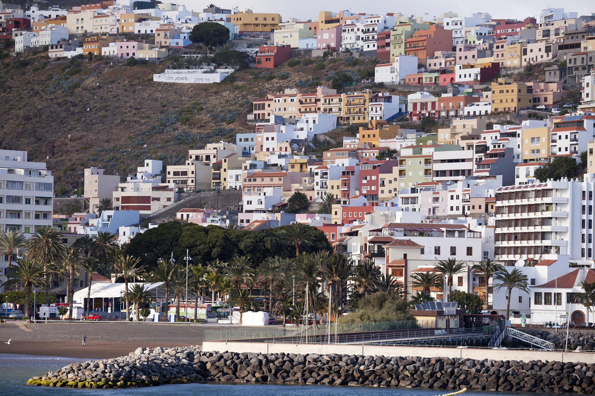 spain canary islands, la gomera, san sebastian de la gomera, tow