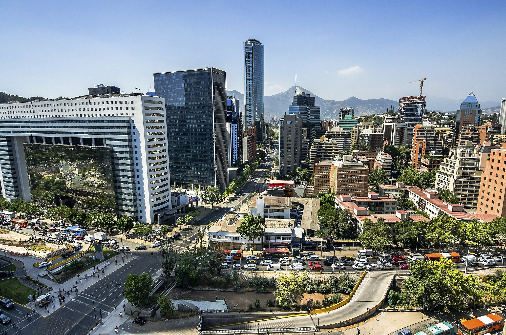 skyline of santiago