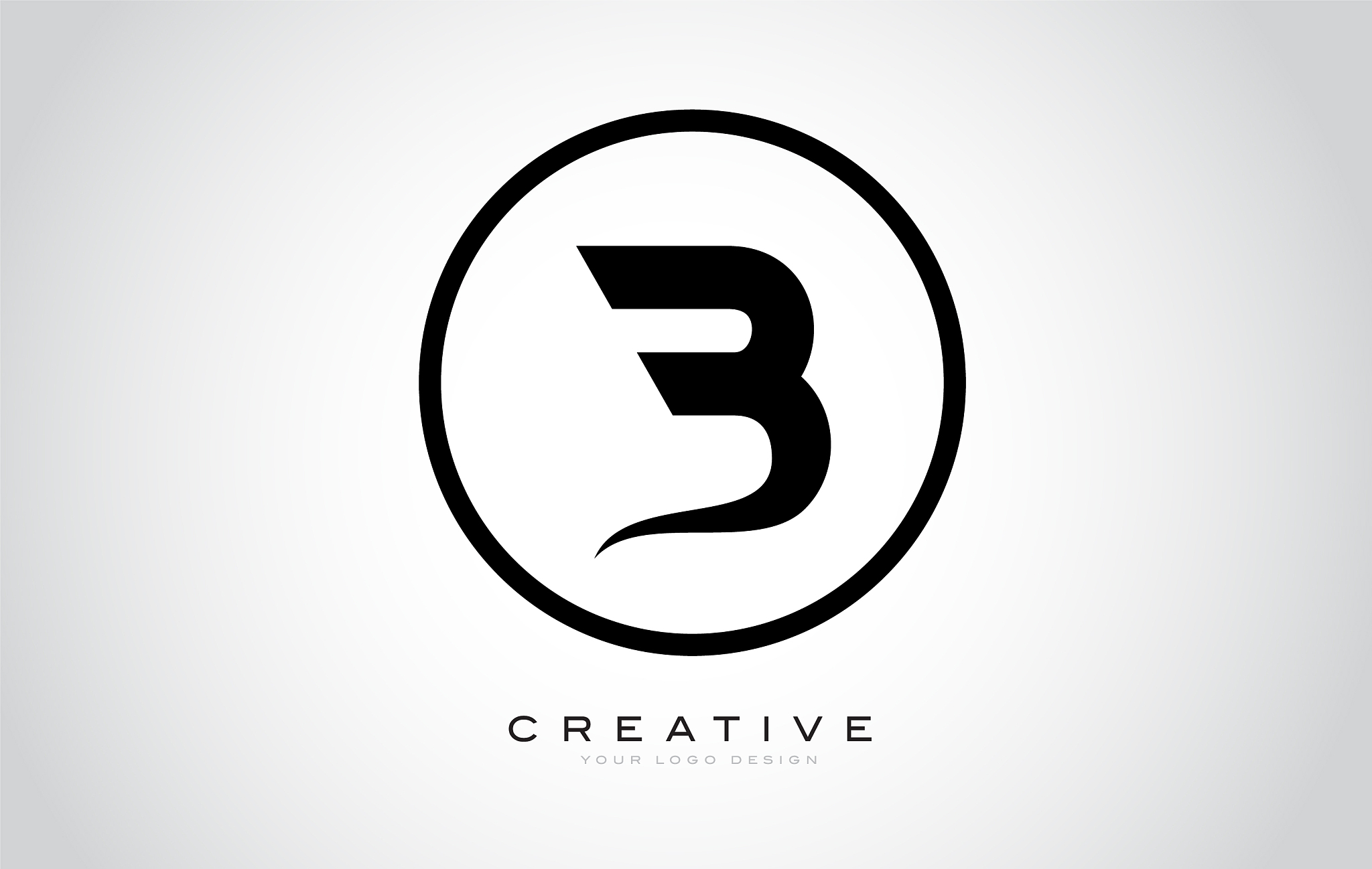 b letter monogram logo design modern b icon with
