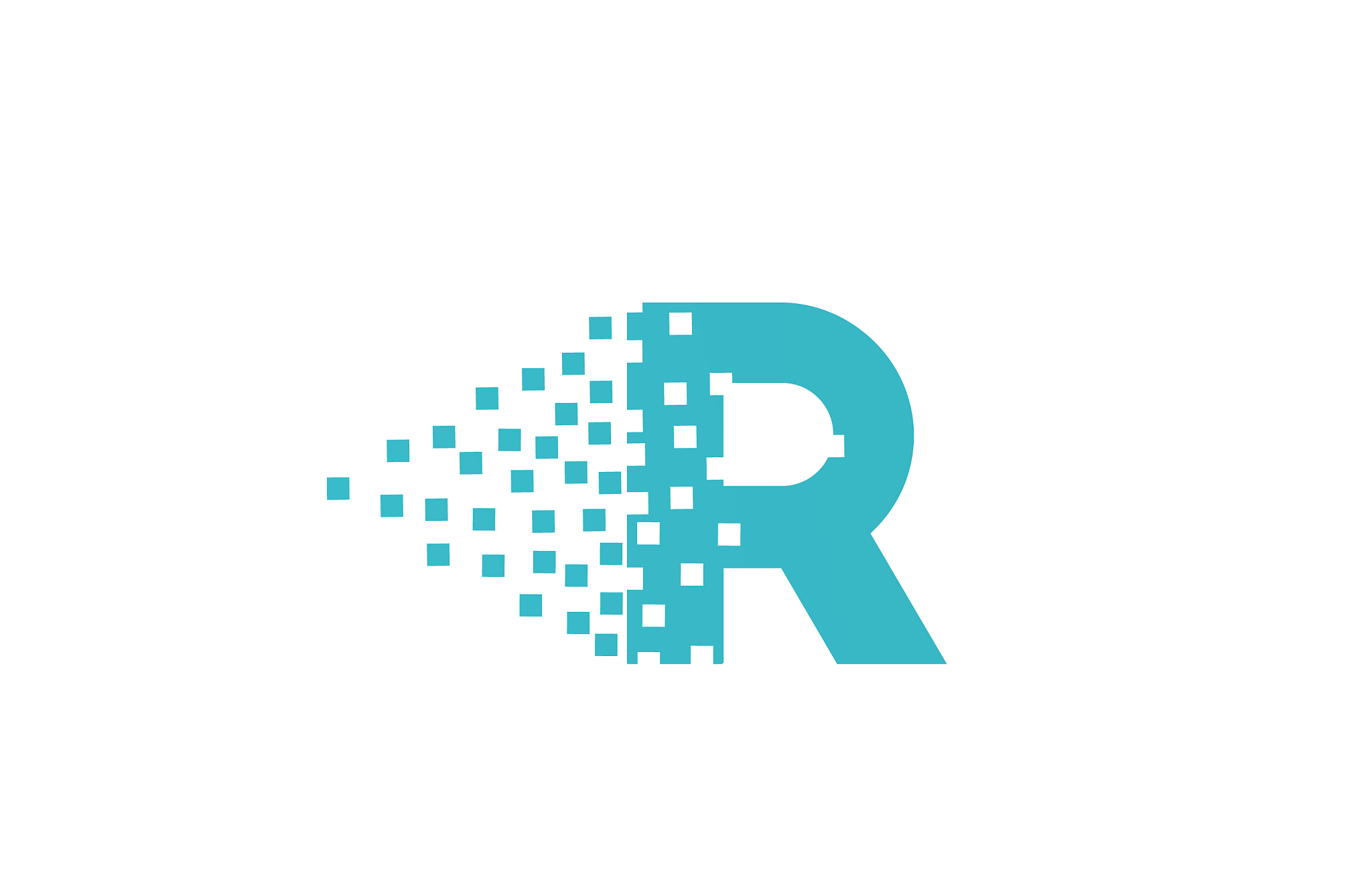 r alphabet letter logo icon for company and