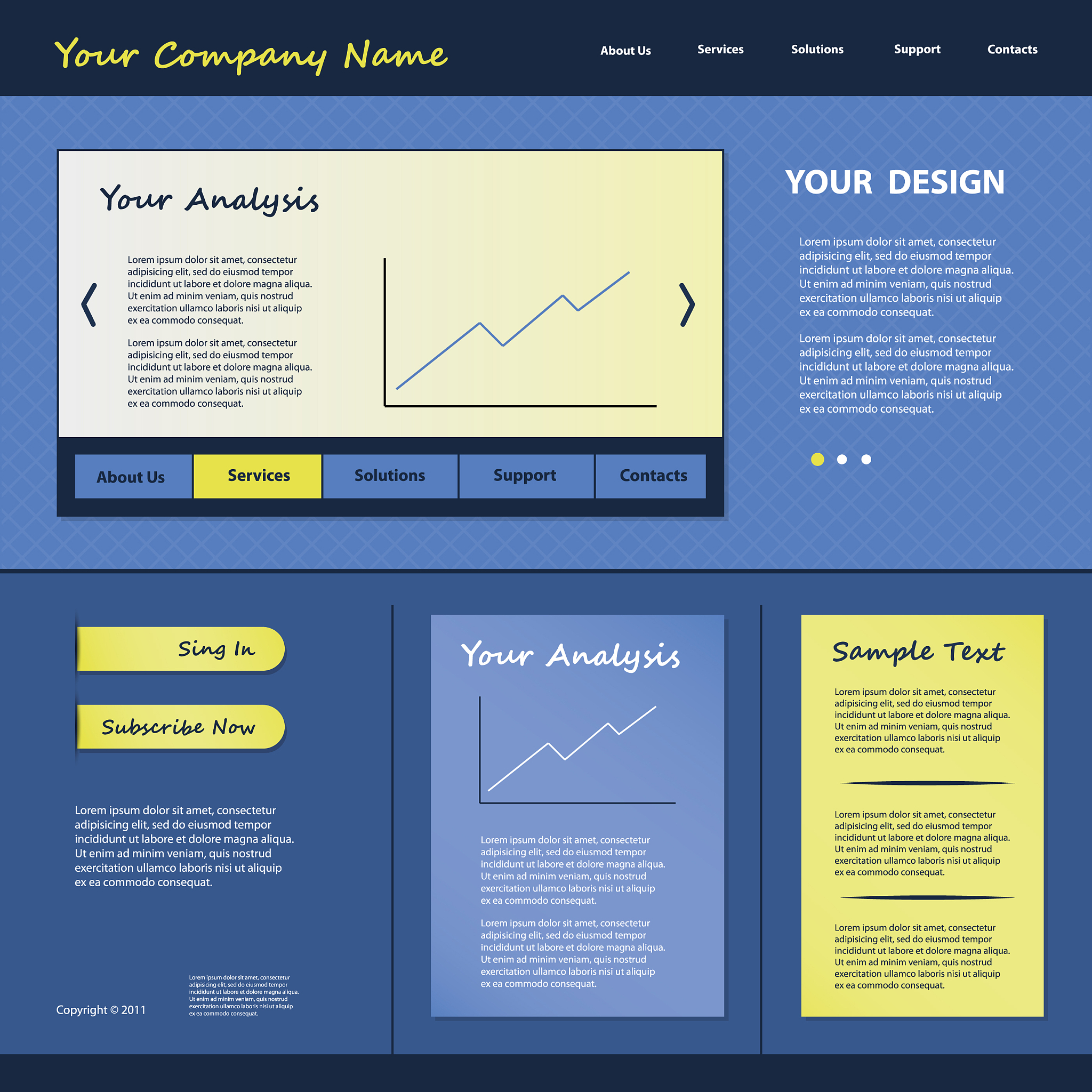 one page website template