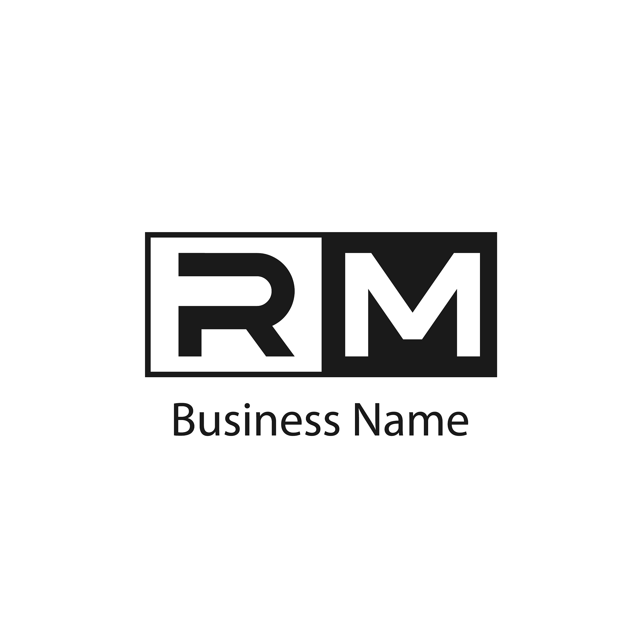 initial letter rm logo template design