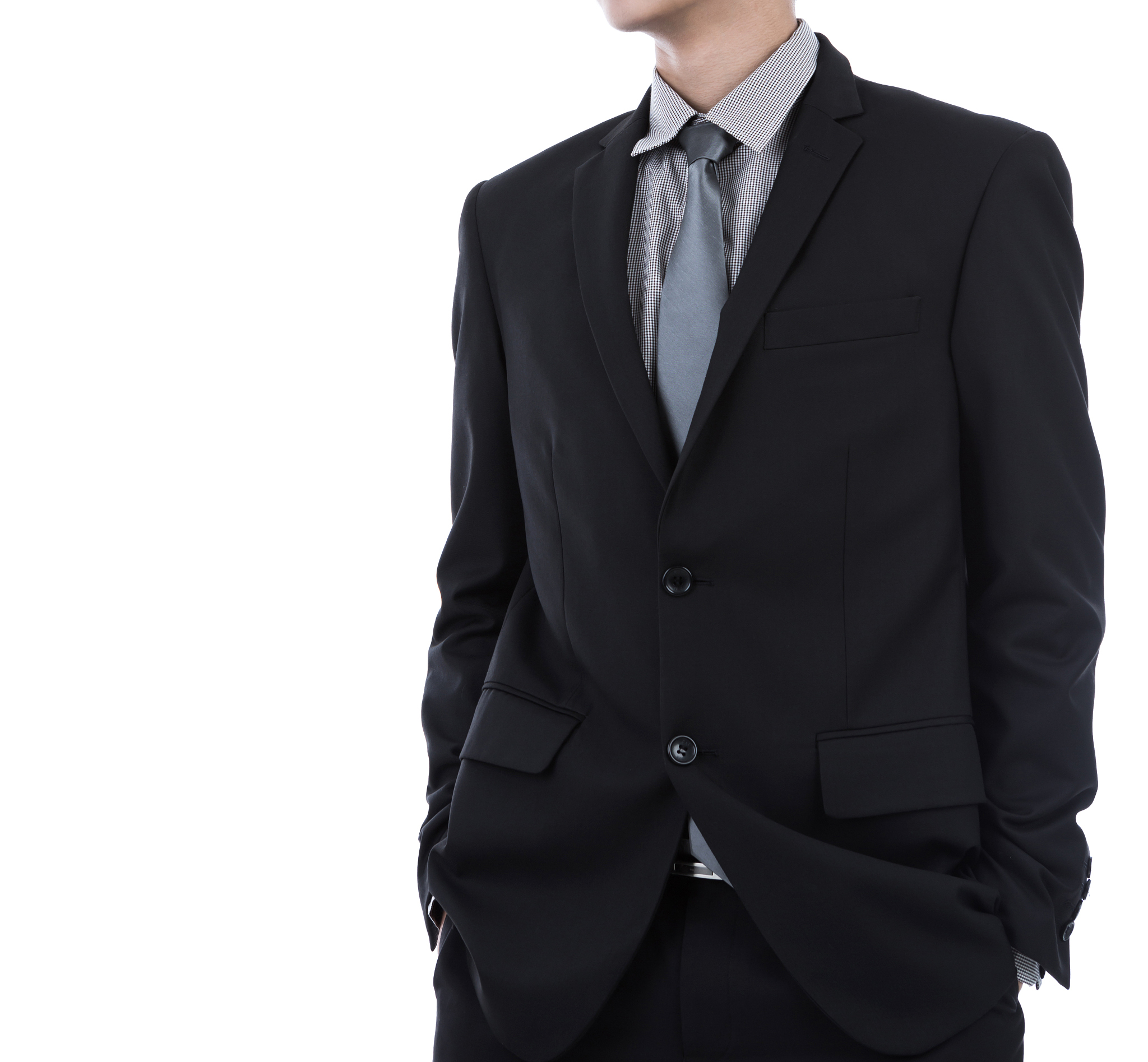 男士着装三件套：西装、衬衫、领带