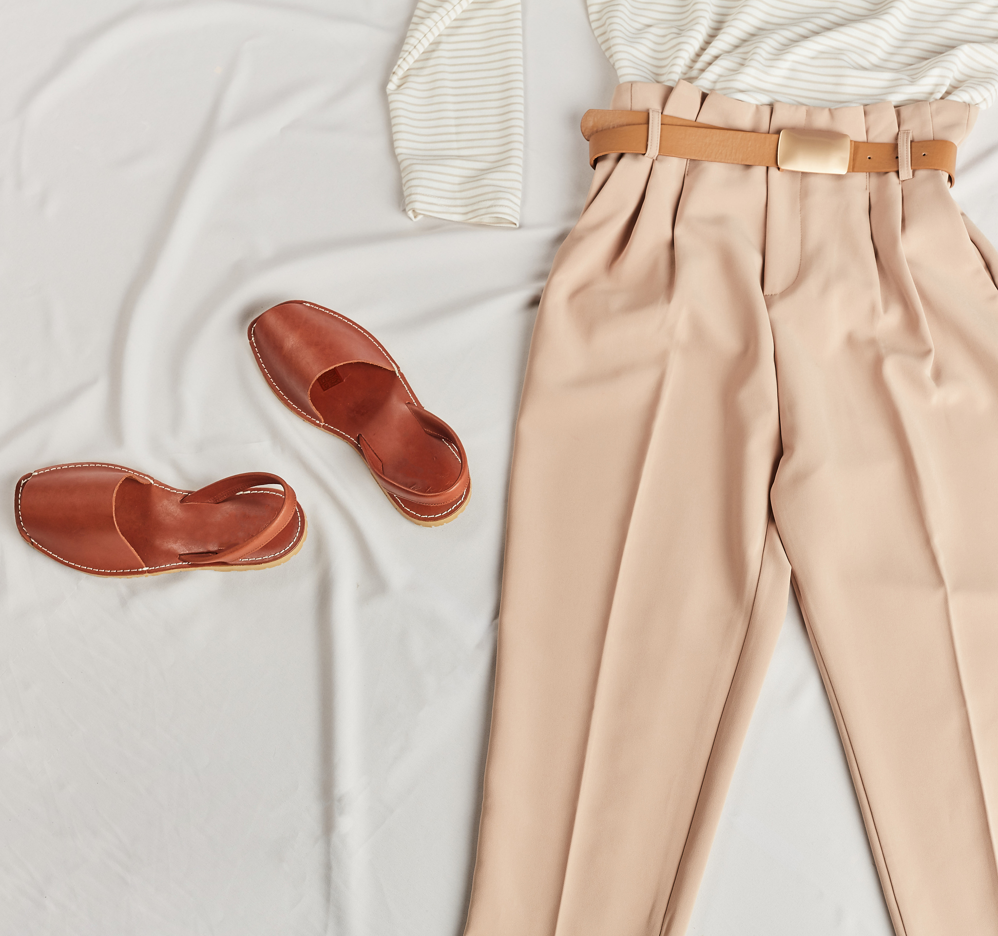 酒红色 XL 女士纯色抽绳棉麻休闲宽松阔腿直筒七分裤带口袋 好评