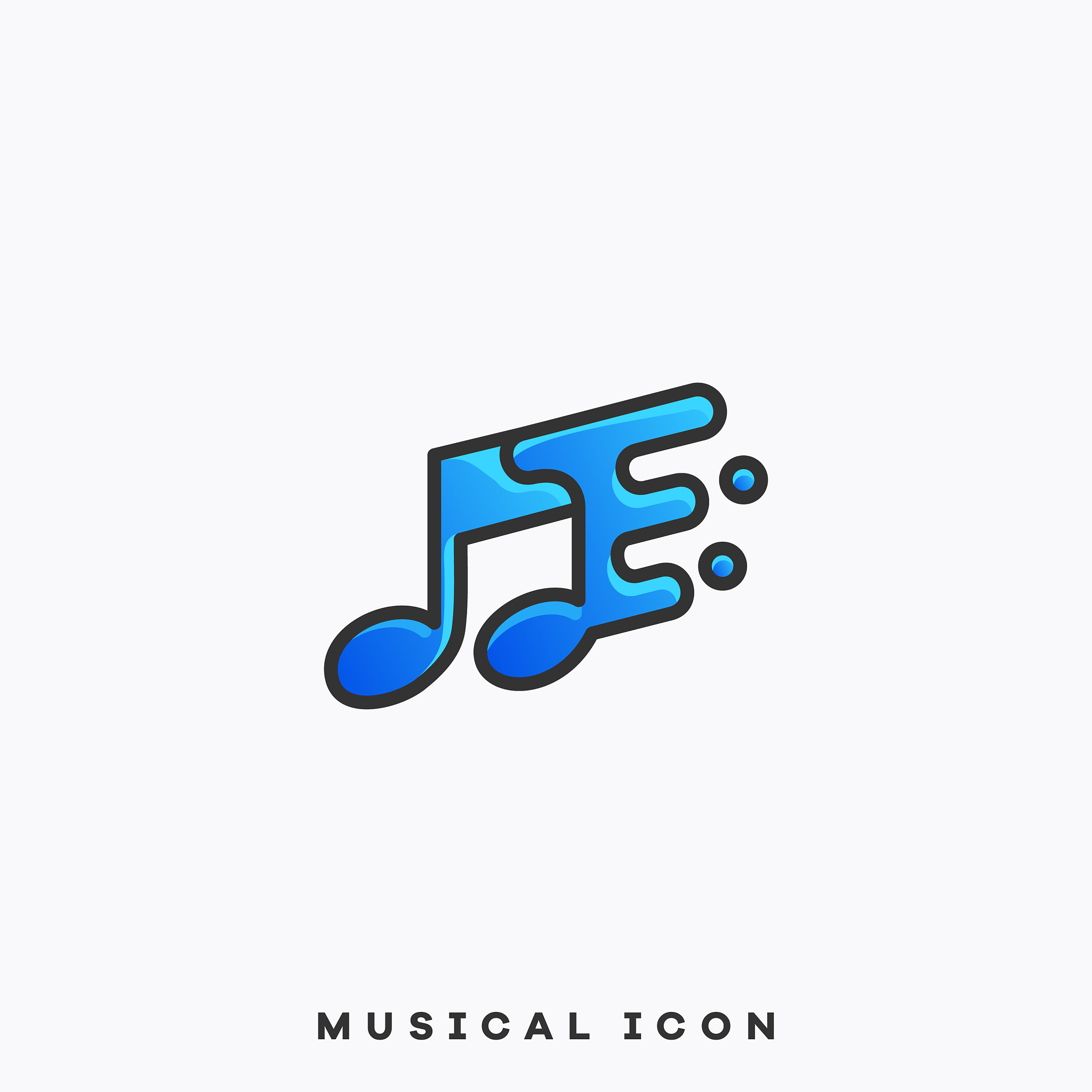 music notes design template