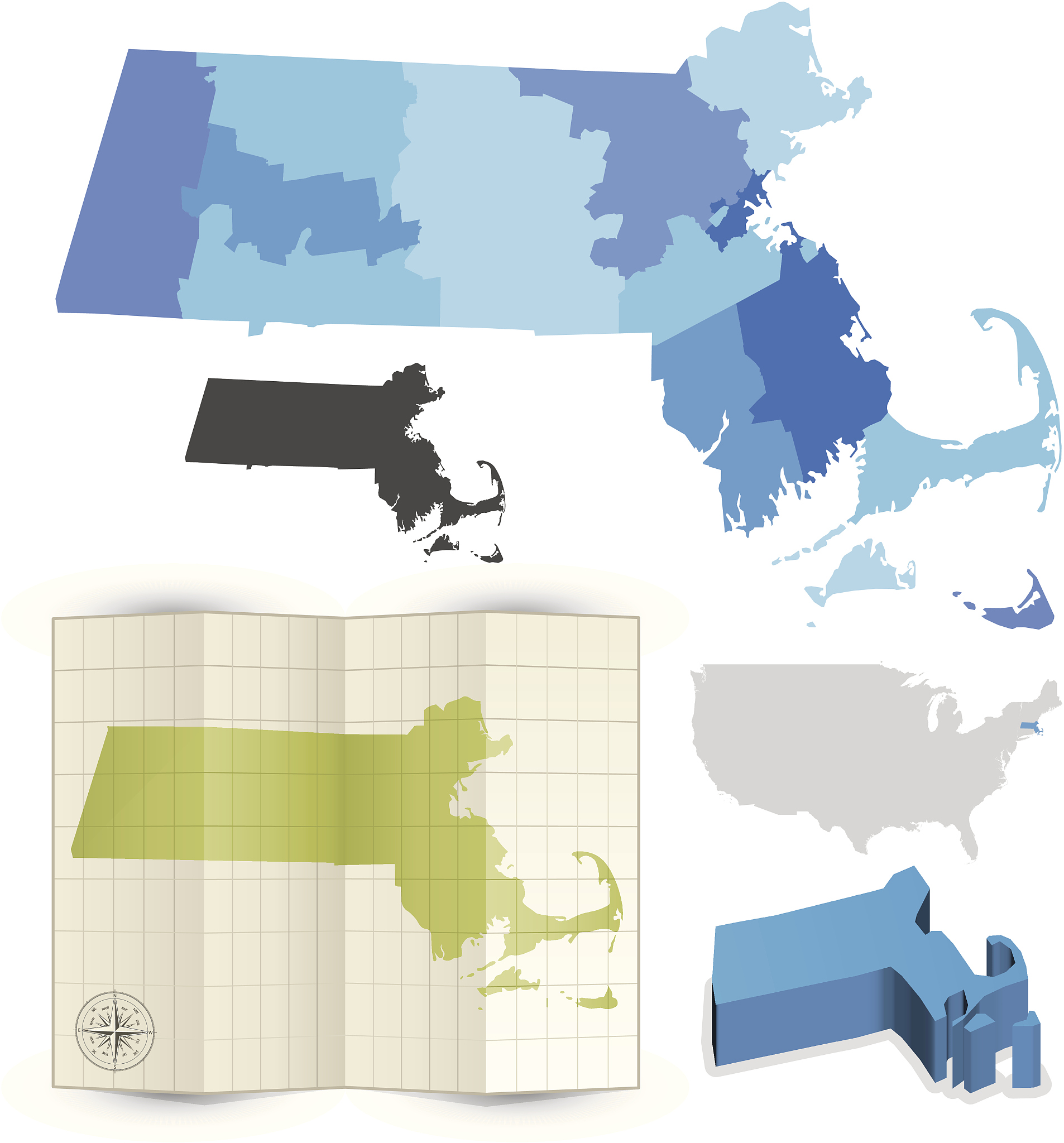 massachusetts state map