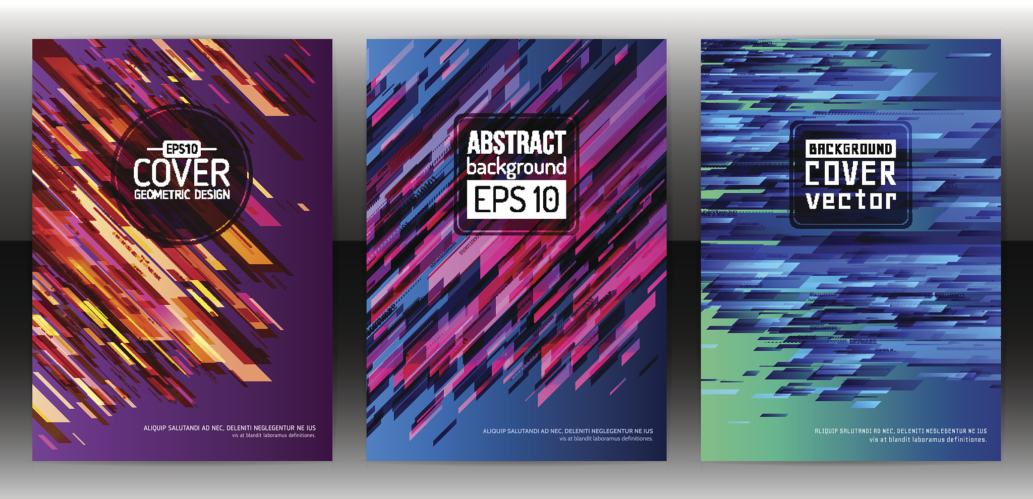 abstract geometric cover flyer