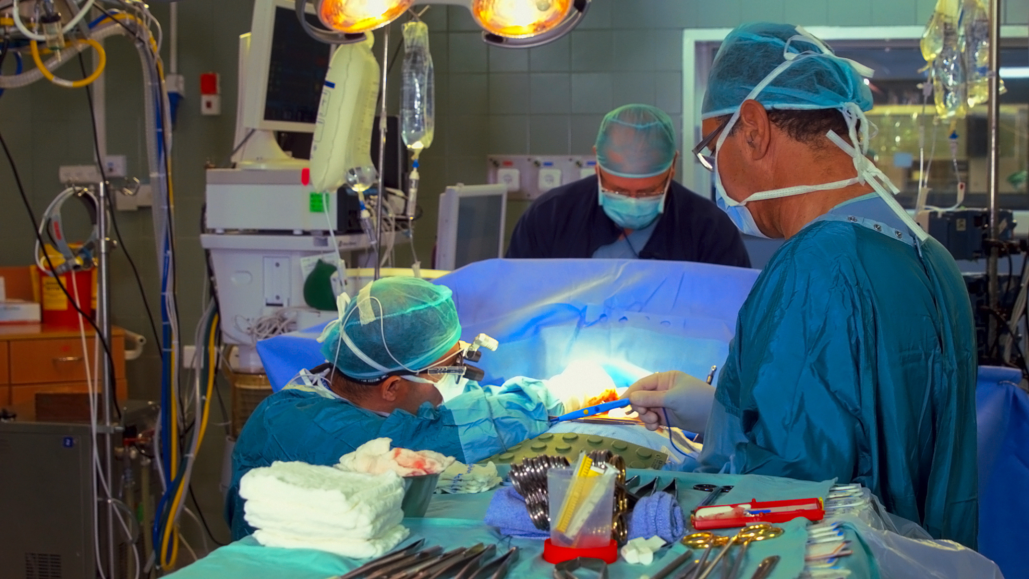 surgical team during operation process
