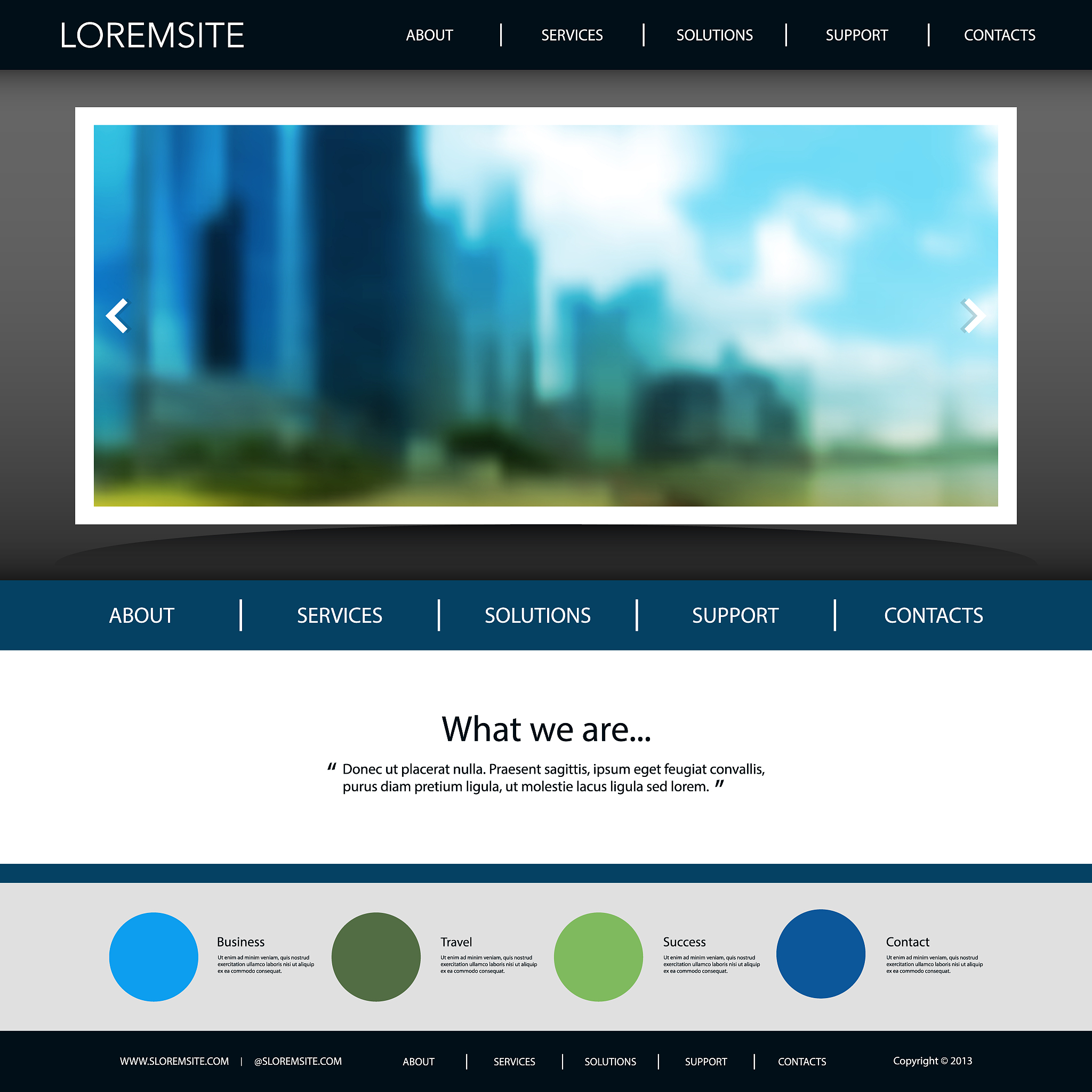one page website template