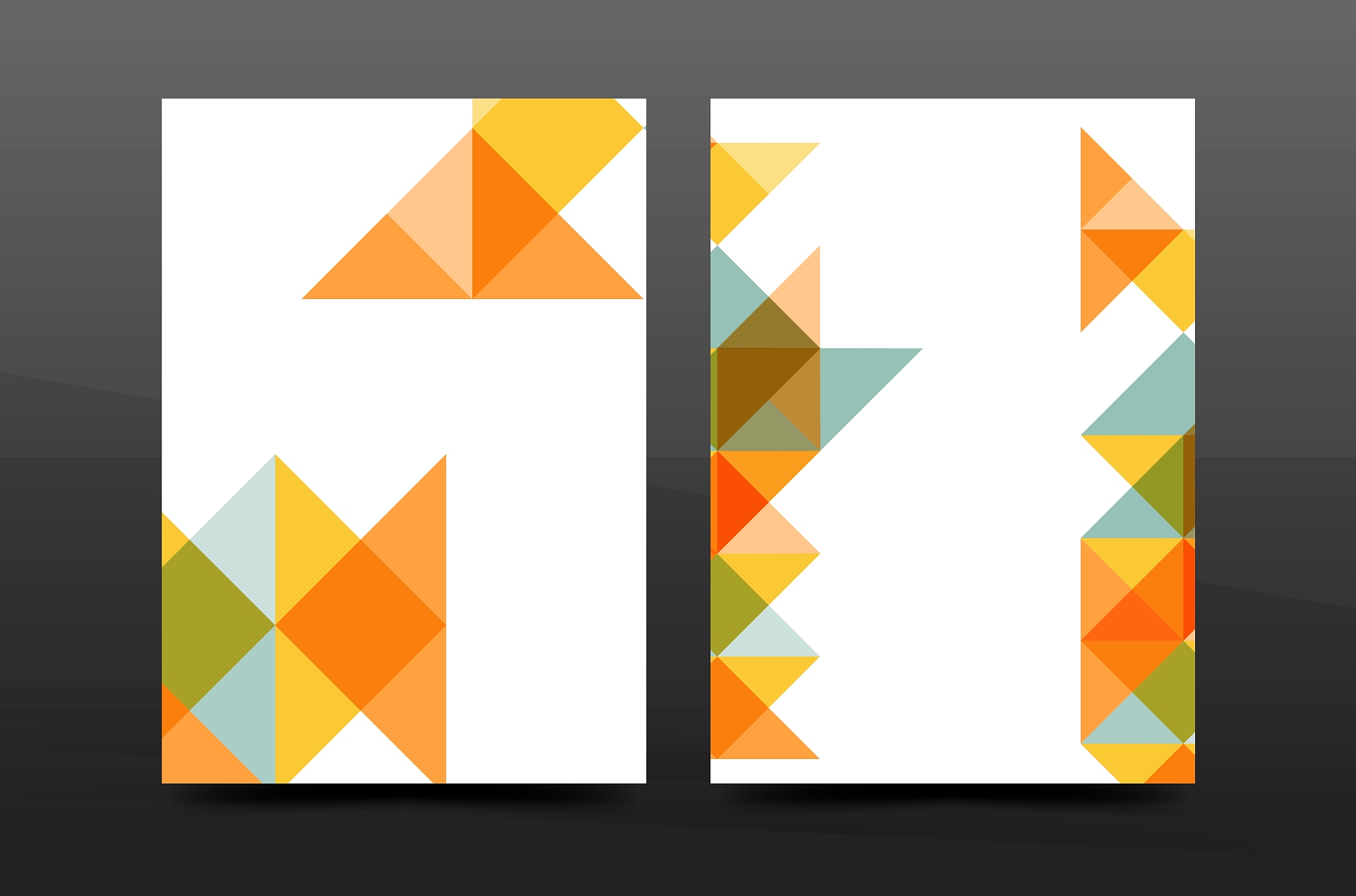colorful geometry design annual report a4 cover