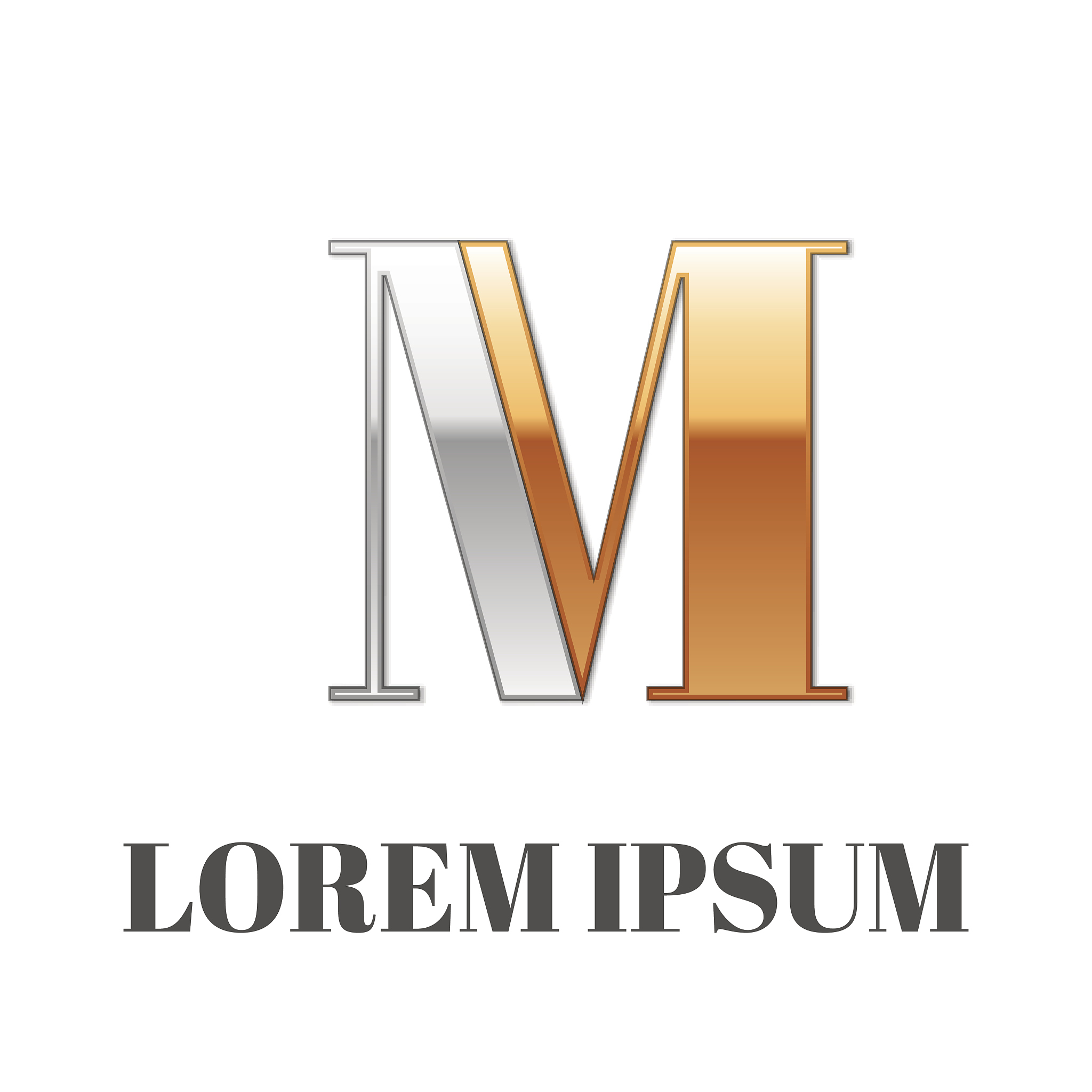 graphic elegant silver and gold impossible font, symbol, alphabe