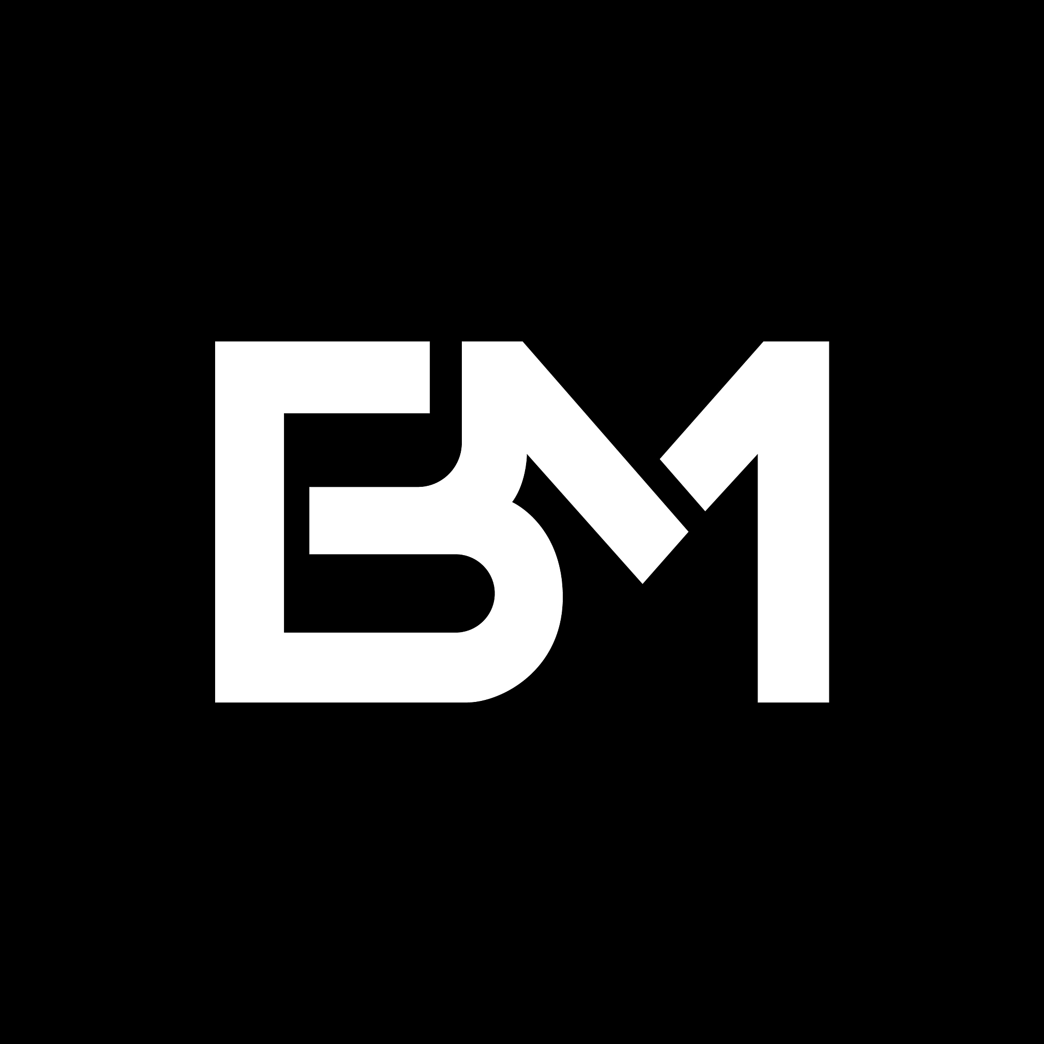 bm b m letter logo design initial letter bm