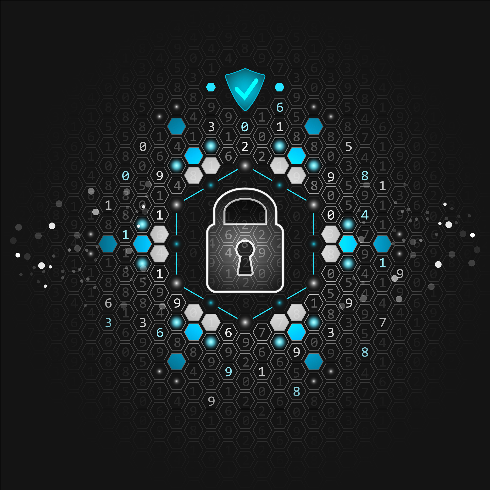 global security concept abstract dark