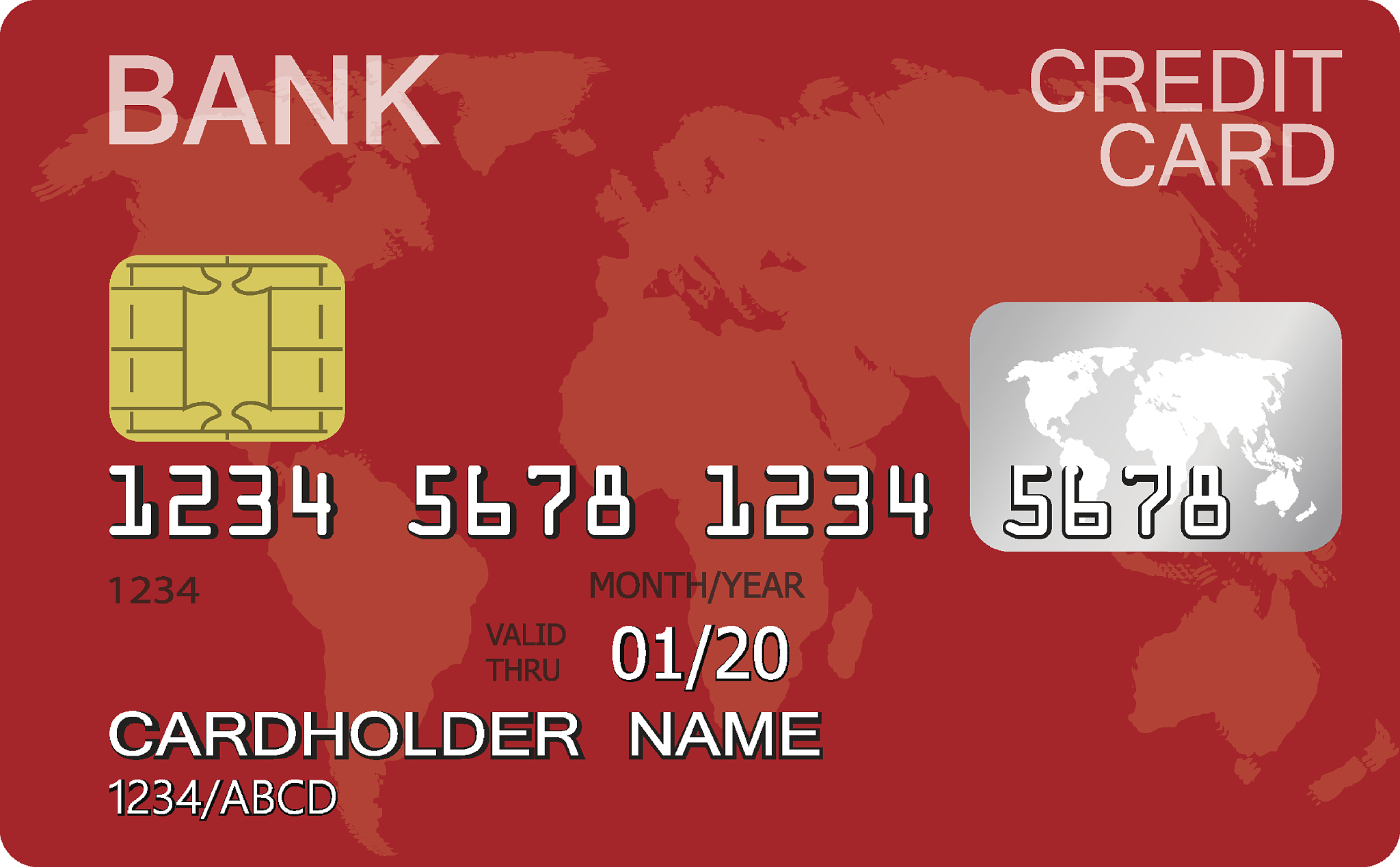 credit card isolated on white background