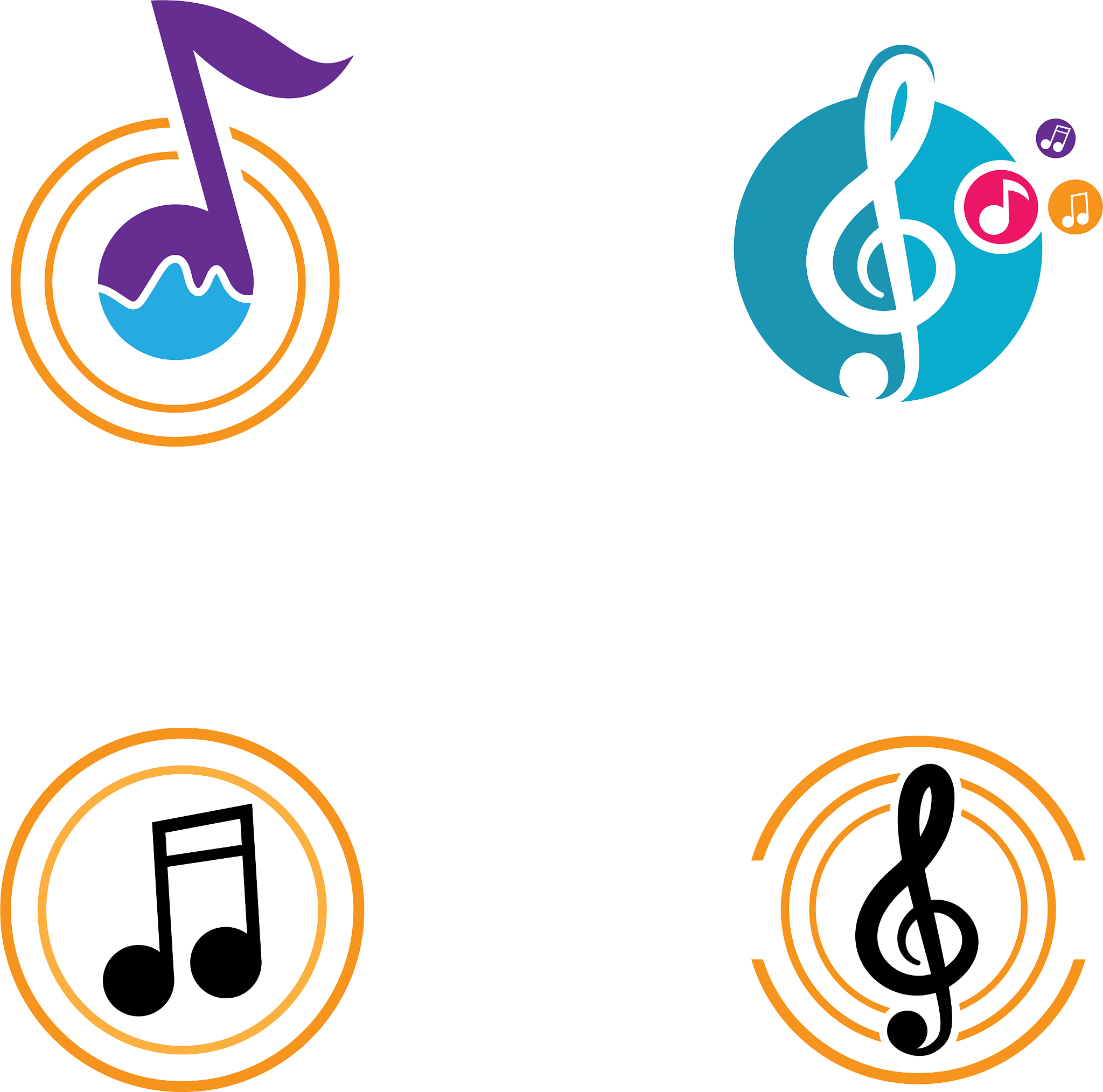 music logo creative icon