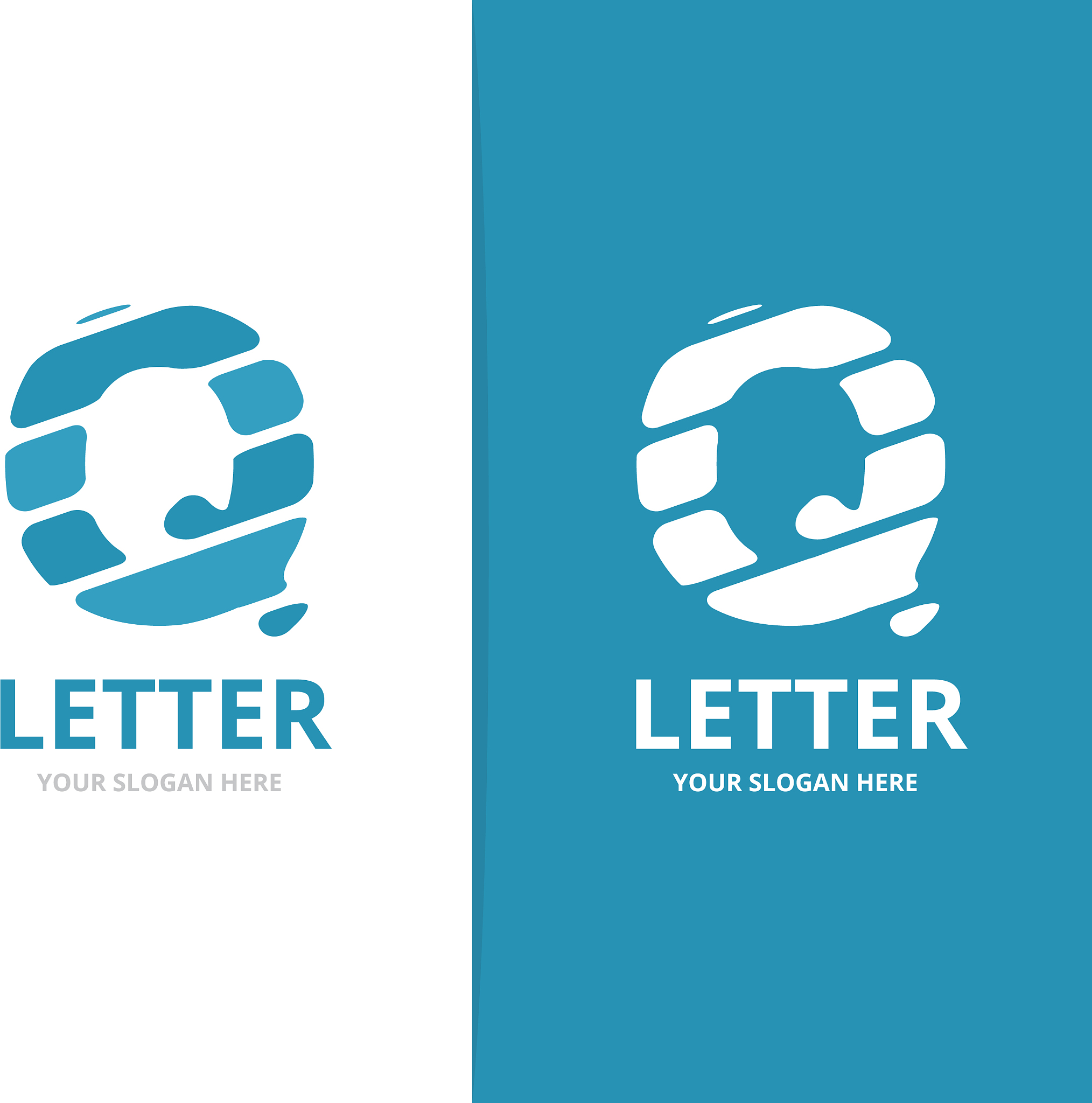 unique letter q logo design template