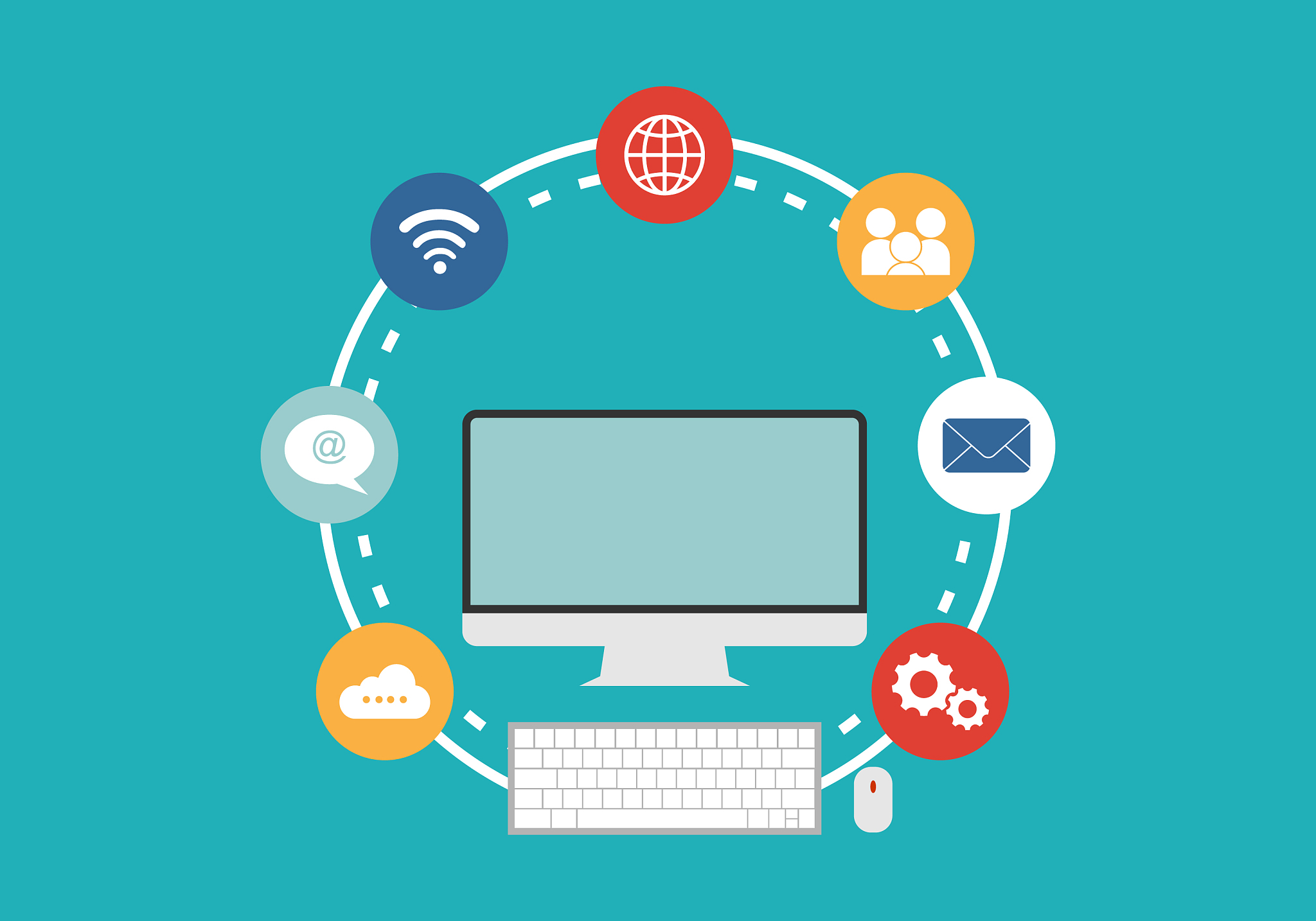 information internet technology logo