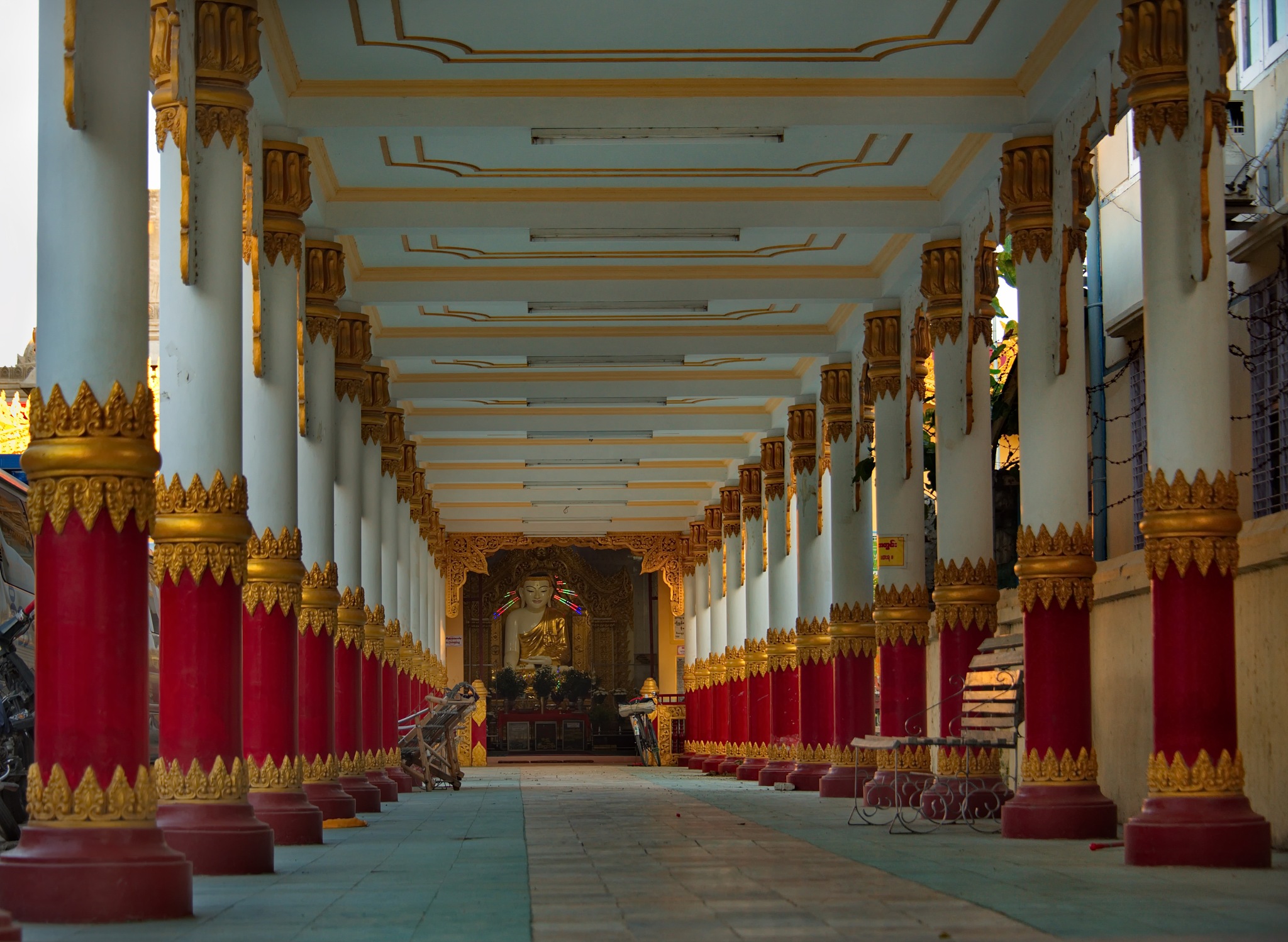 sultry evening in a buddhist temple