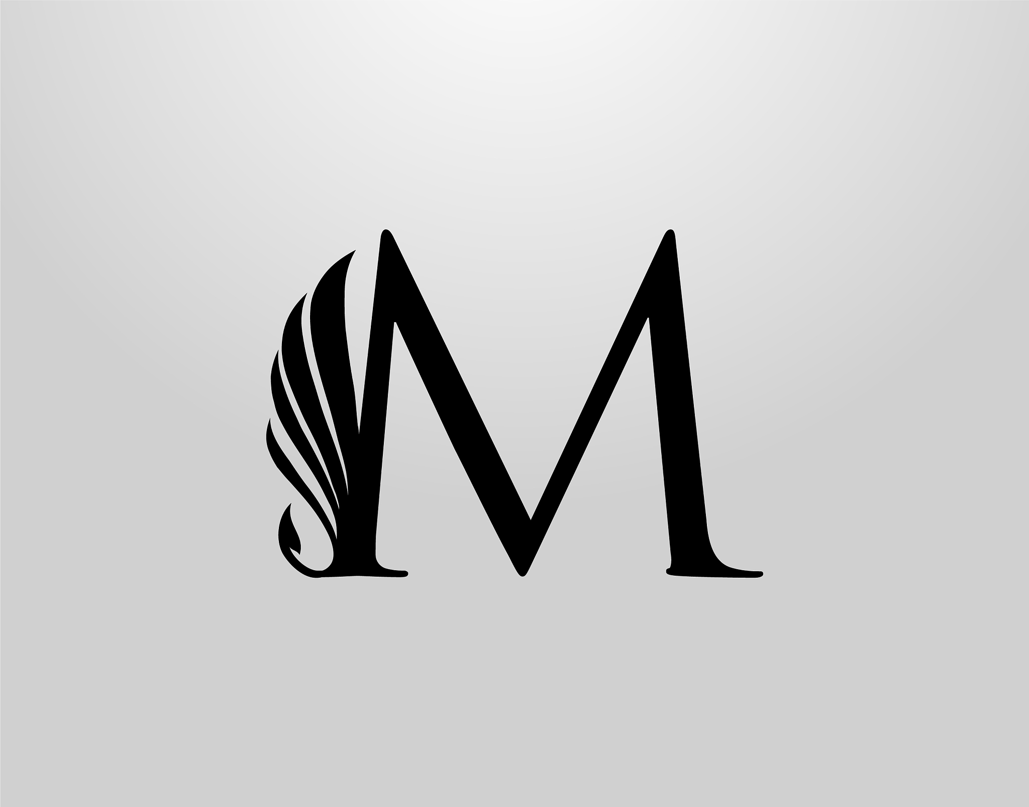 initial m heraldic logo heraldic m letter design
