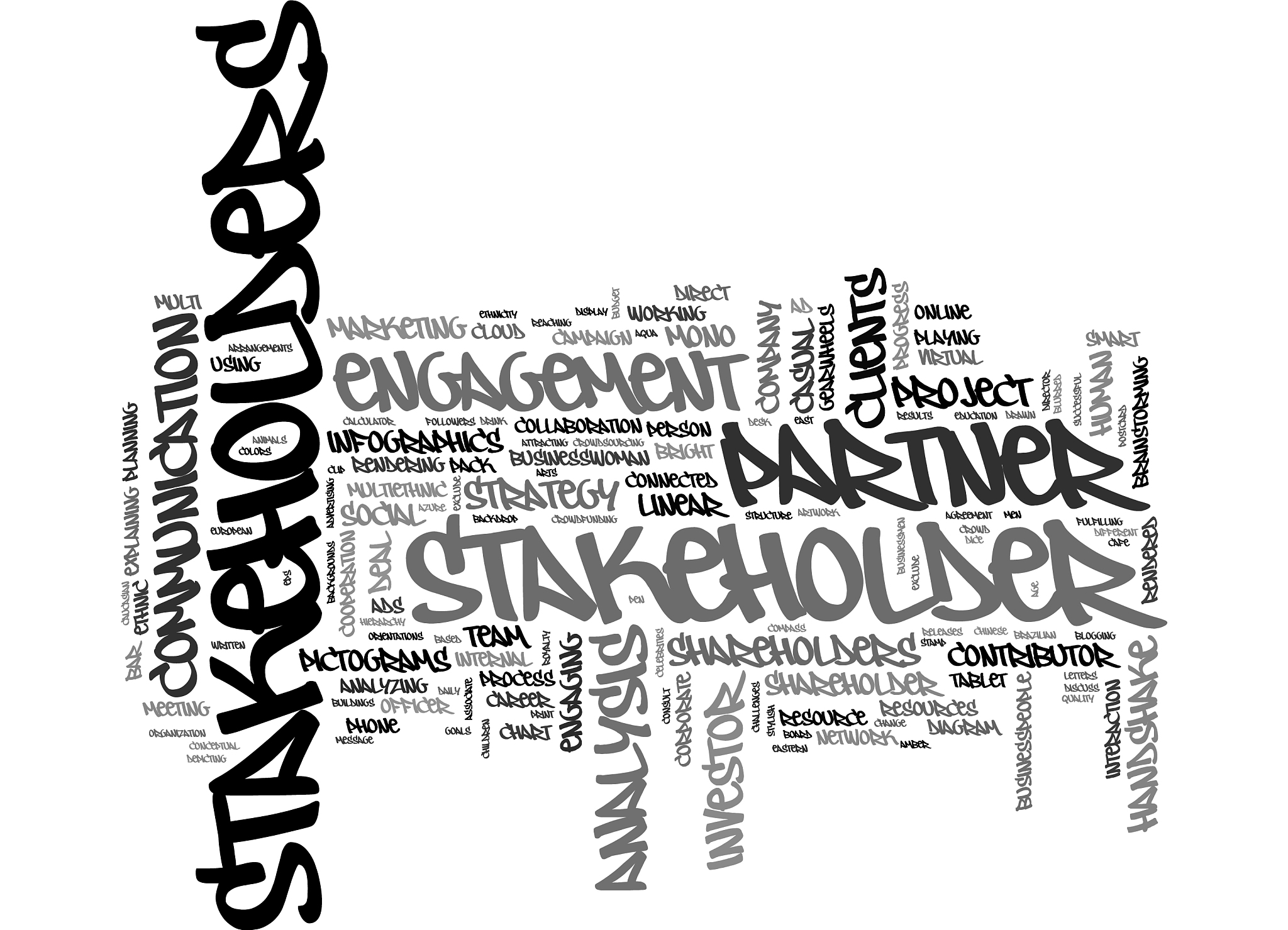 stakeholders word cloud concept