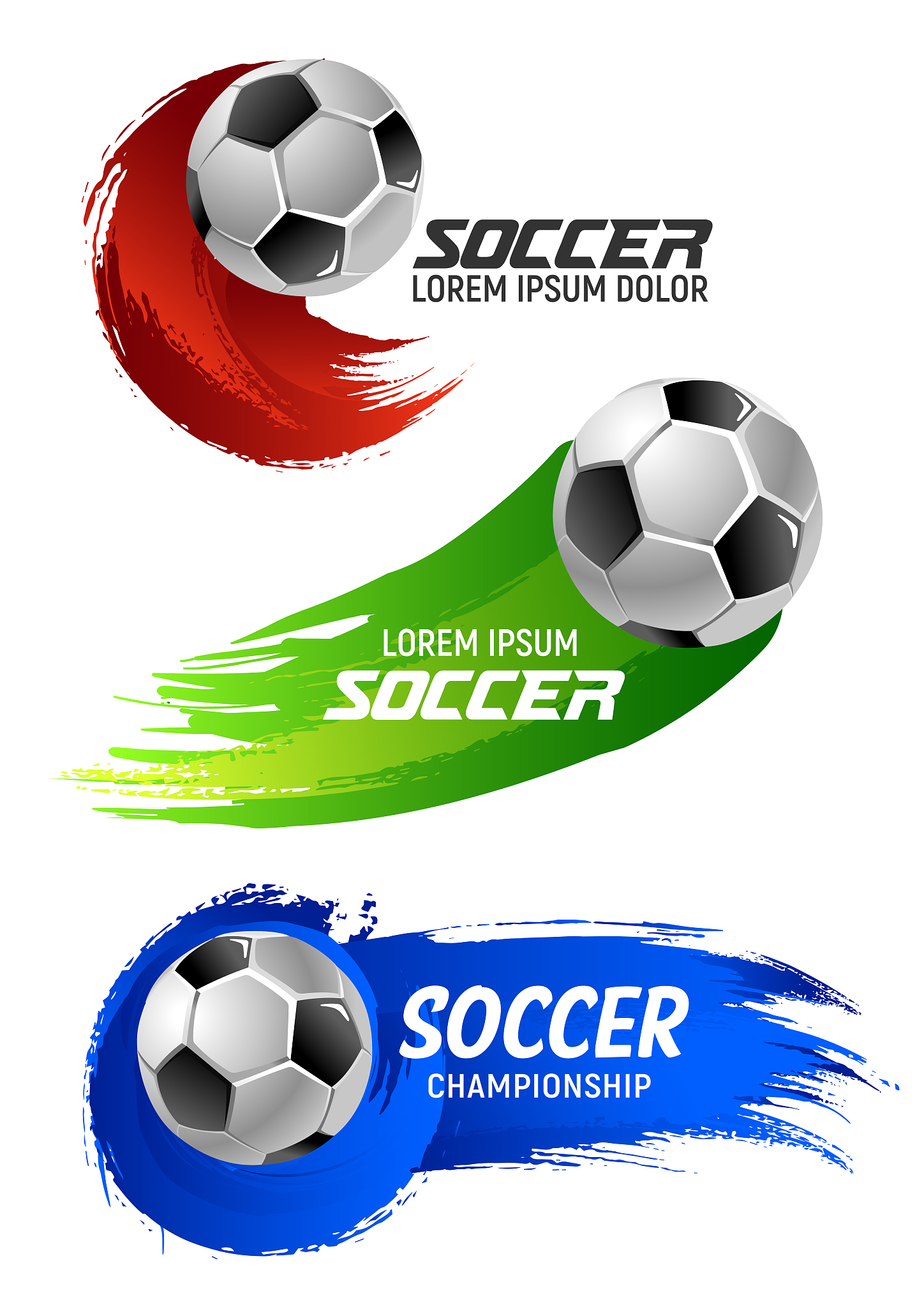 soccer ball banner for football sport game design